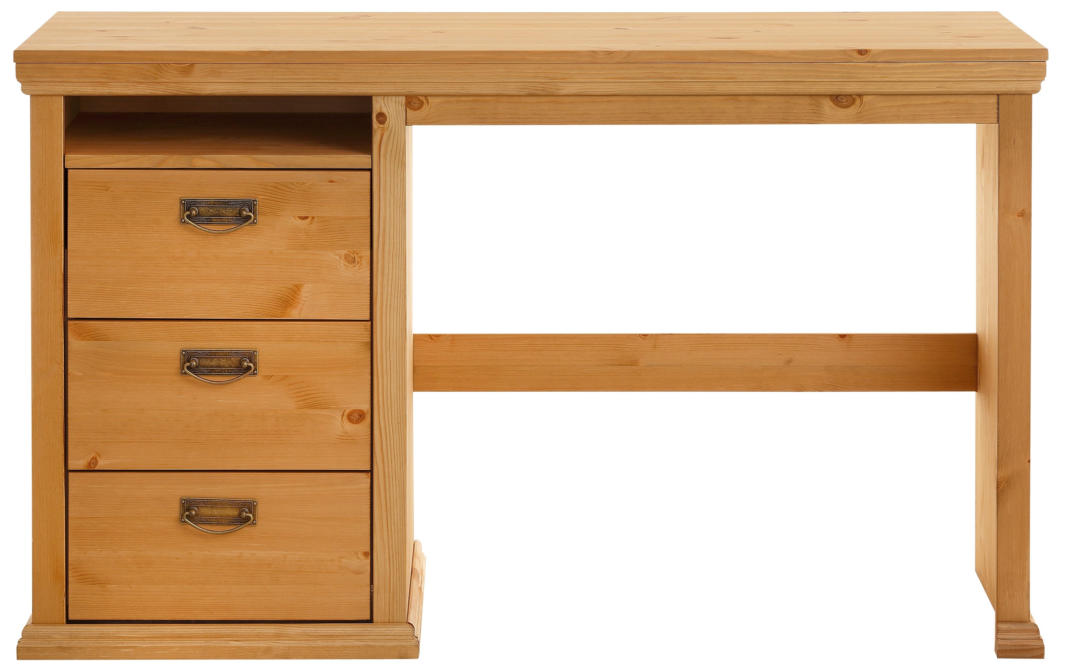 Home affaire Bureau Konrad van gecertificeerd massief hout, met lades, breedte 129 cm