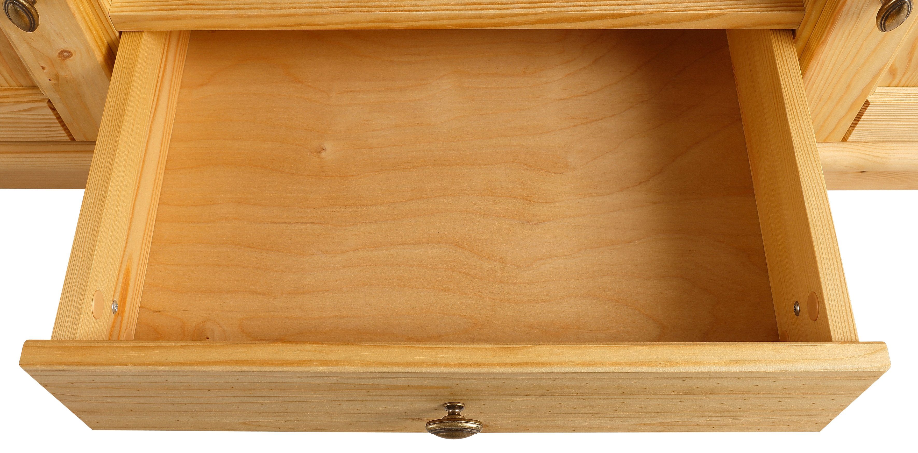 Home affaire Tv-meubel Soeren van massief grenen, breedte 131 cm, stijlvol design