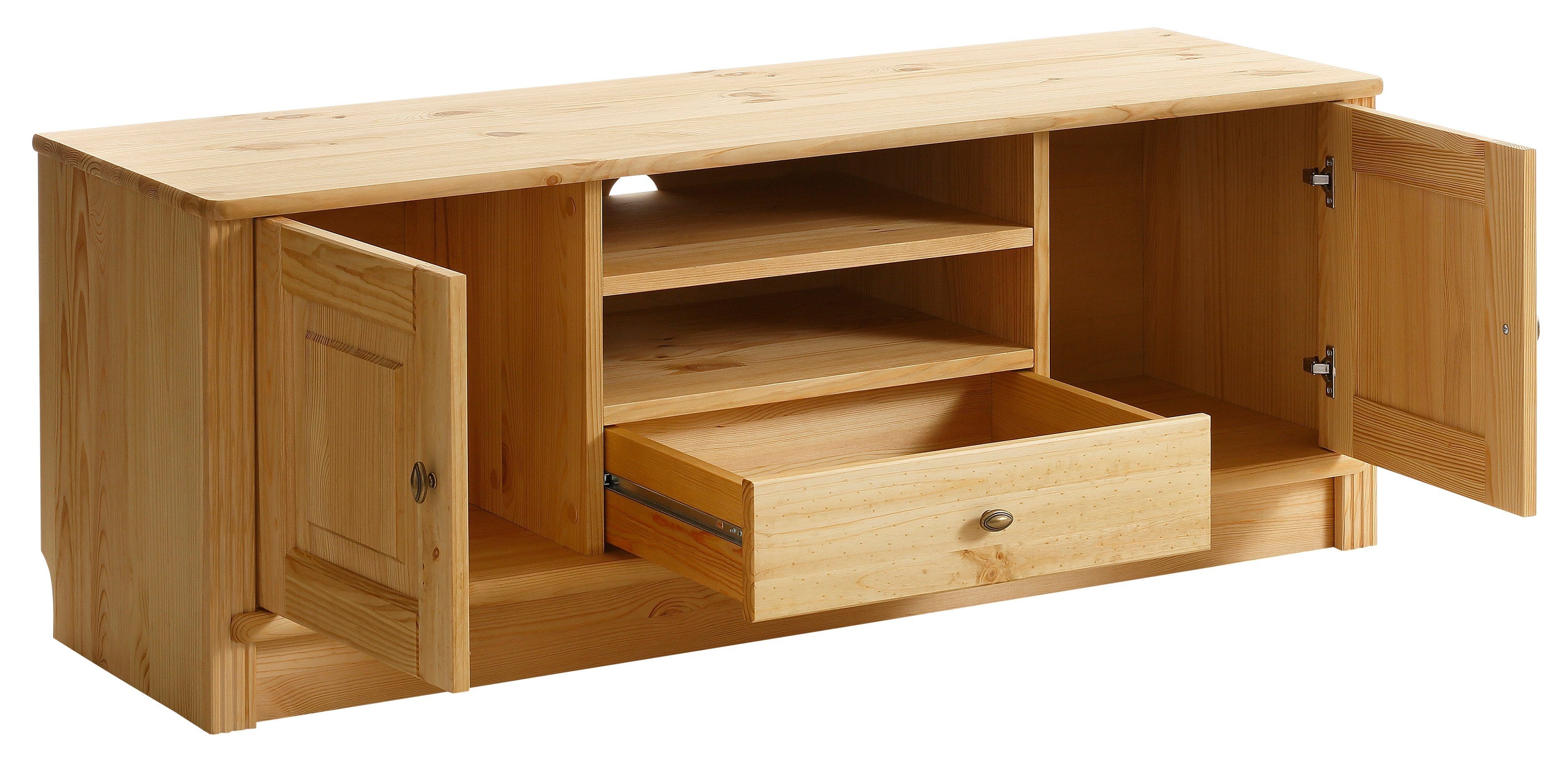 Home affaire Tv-meubel Soeren van massief grenen, breedte 131 cm, stijlvol design