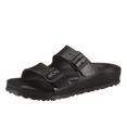 birkenstock slippers arizona eva in schoenwijdte smal, met verstelbare gespriempjes zwart