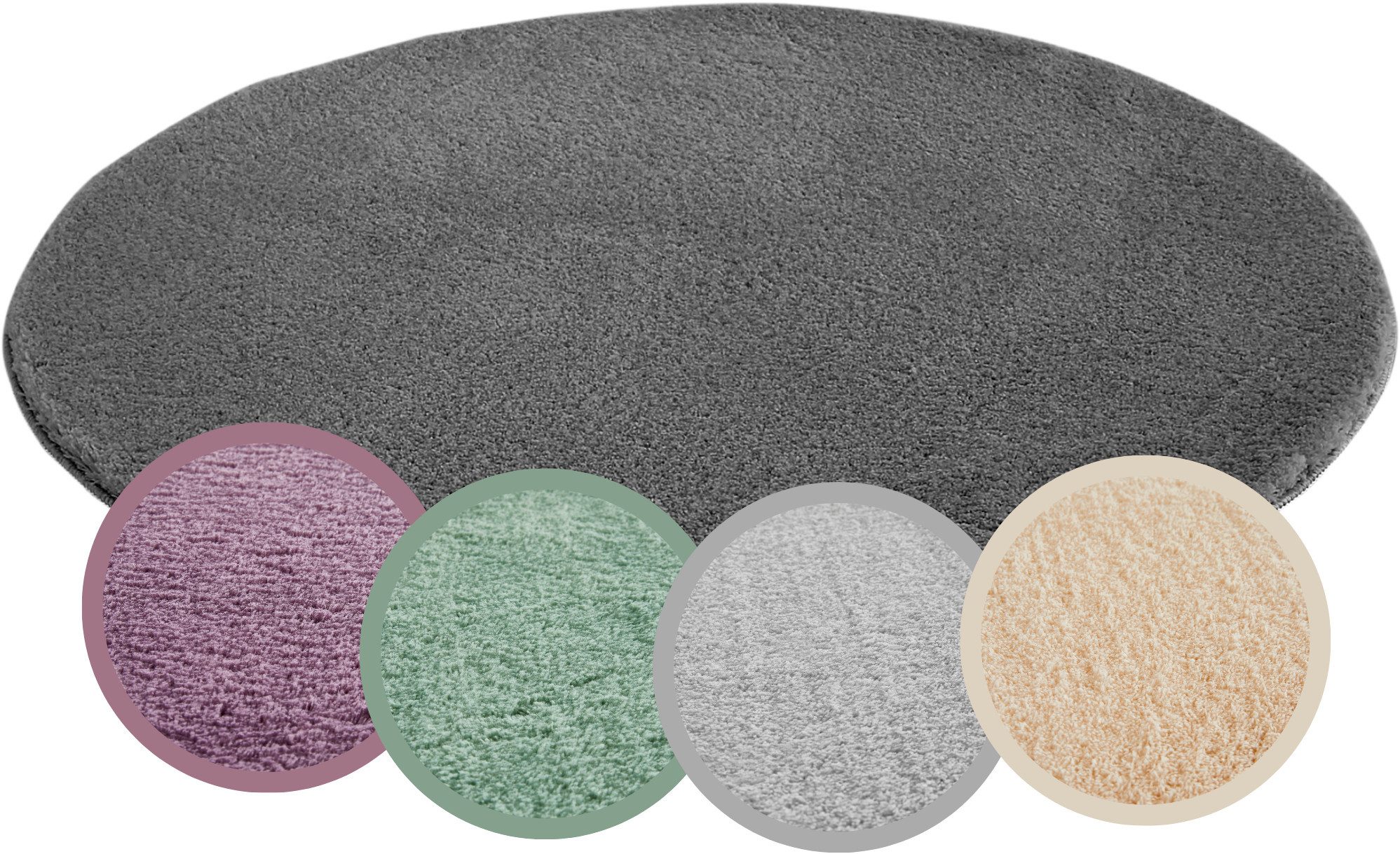 Andiamo Badmat Arezzo Effen kleuren, ook in rond en als 2-pack verkrijgbaar