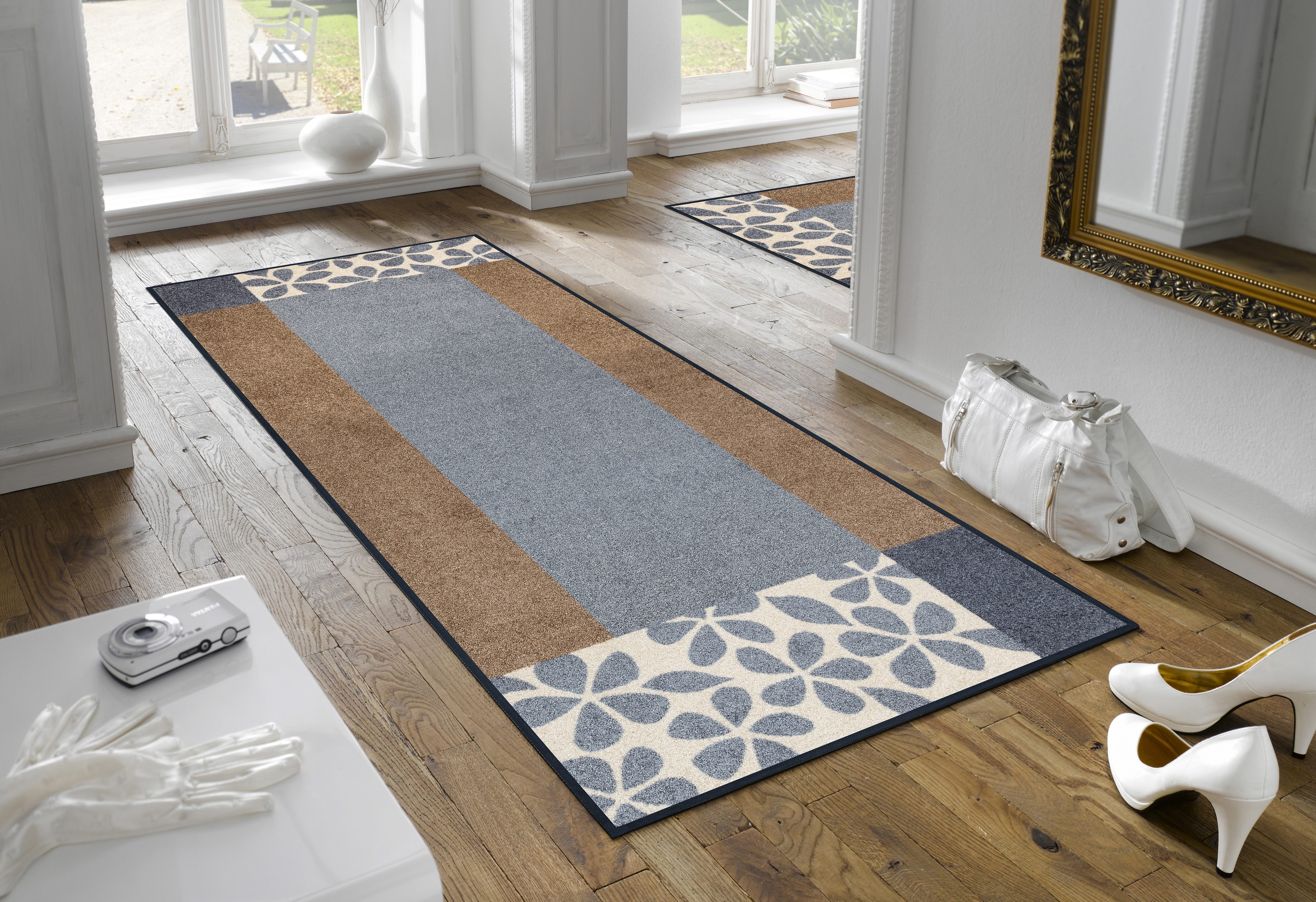 wash+dry by Kleen-Tex Loper Florita Inloopmatten, antislip, geschikt voor binnen en buiten, wasbaar