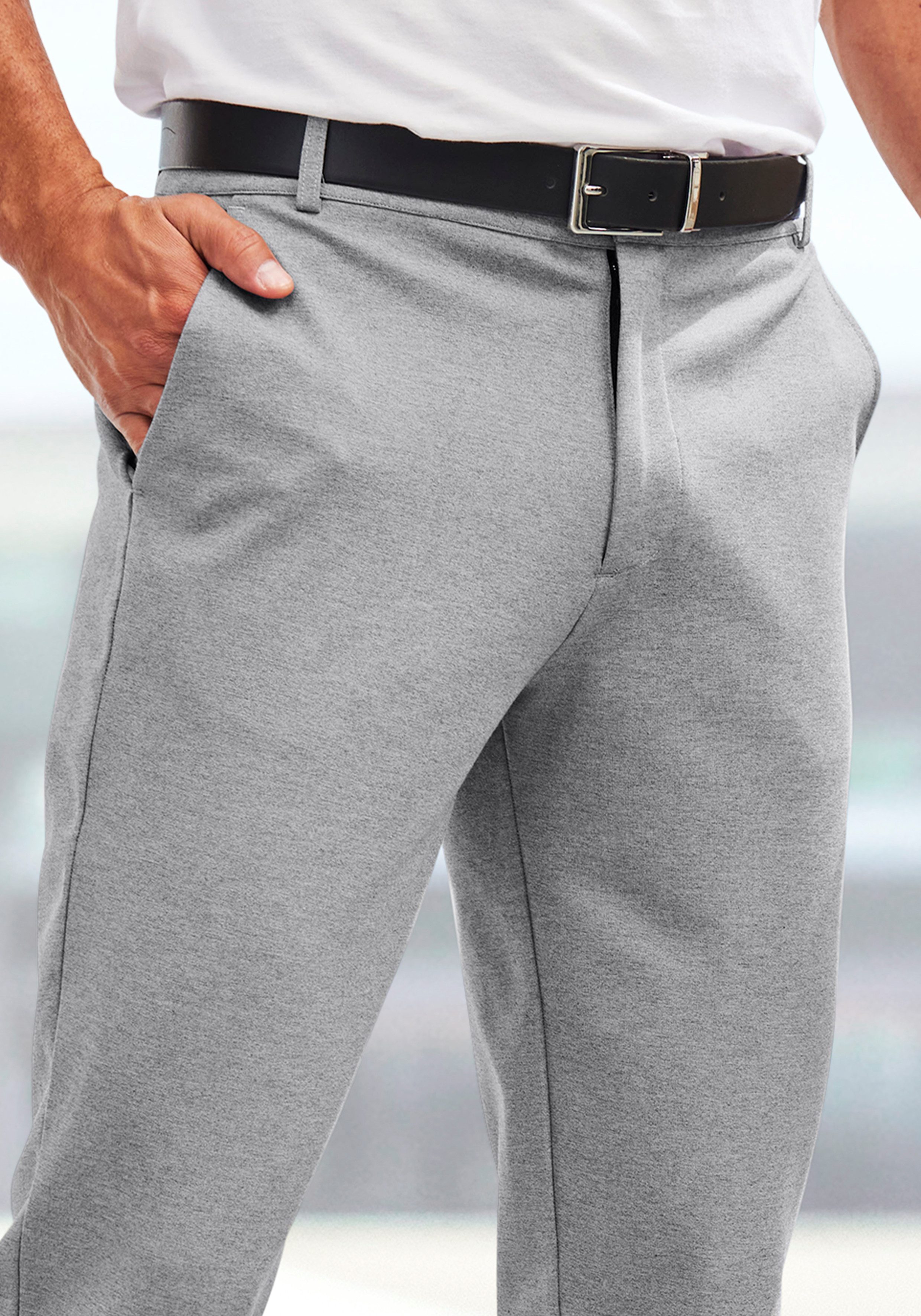 John Devin Stretchbroek Regular fit comfortabele broek van elastisch materiaal