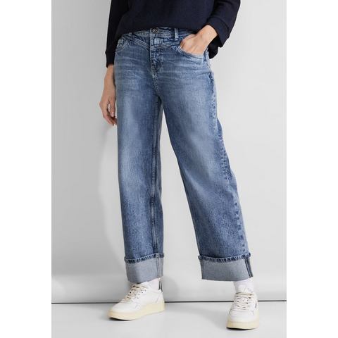 STREET ONE 5-pocket jeans met rechte broekspijpen en elastaan