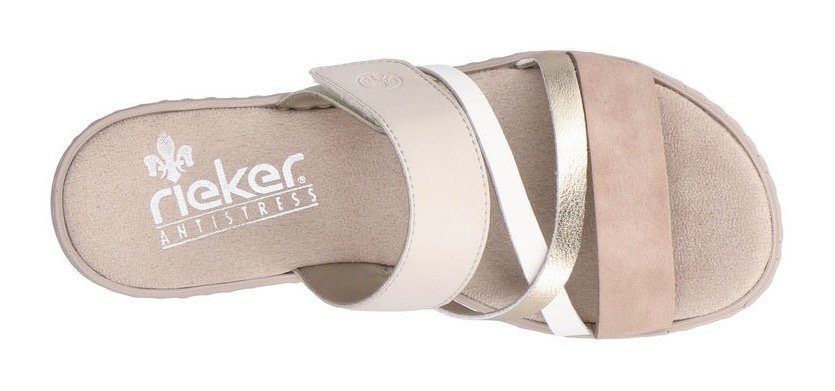 Rieker Slippers , sleehak, zomerschoen, pantoffels met slip-on