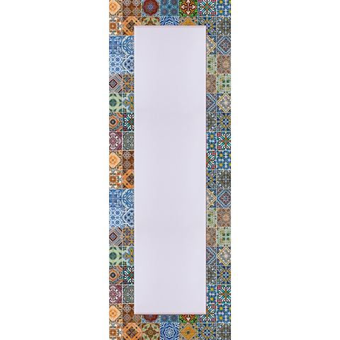 HOME AFFAIRE spiegel Keramische tegels, bonte moptieven, 50x140 cm