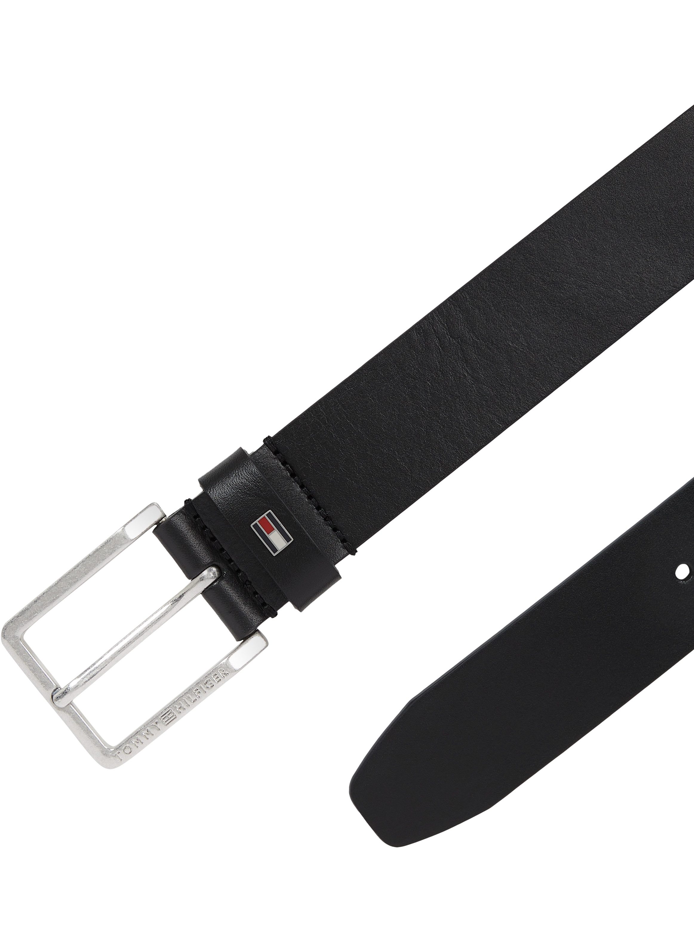 Tommy Hilfiger Leren riem Oliver met contrastgesp en logo-lus