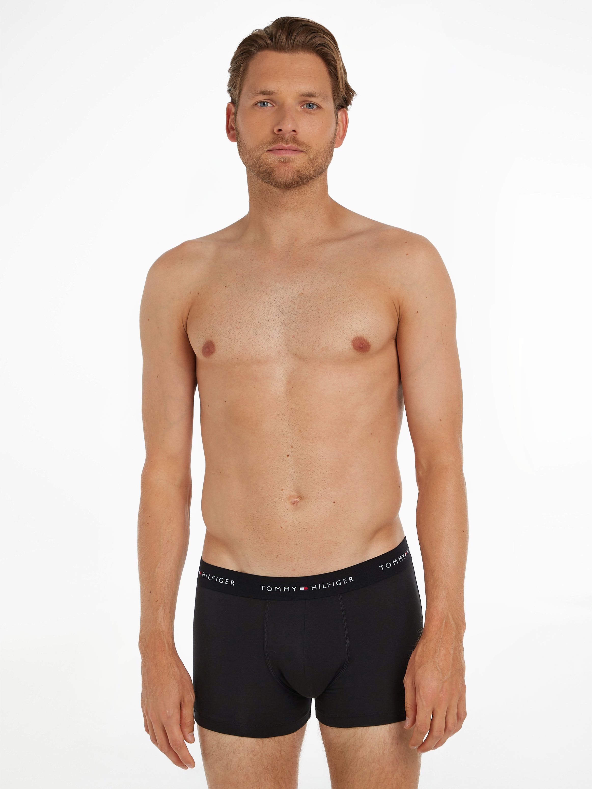 Tommy Hilfiger Underwear Boxershort 3P WB TRUNK met contrasterende logo-band (3 stuks)