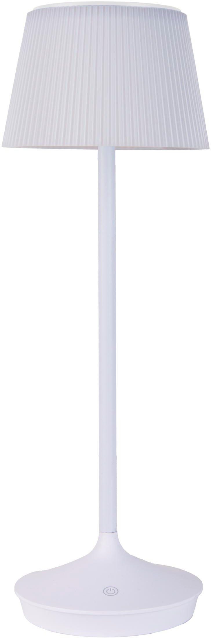 näve Led-tafellamp Zonne-lamp / acculamp "EMMI" Zonne-energie, accubedrijf, CCT, aanraaksensor, accutafellamp (1 stuk)