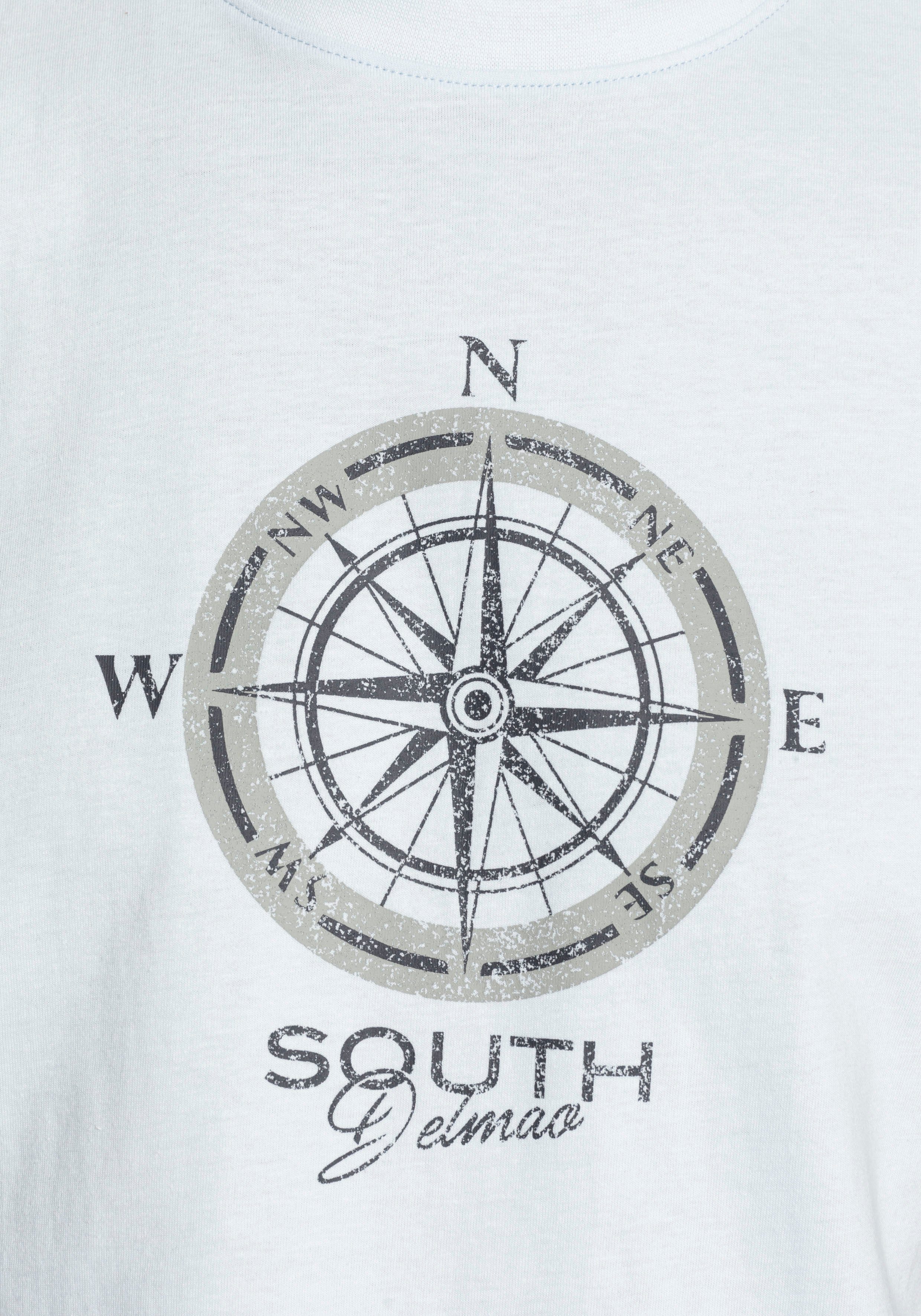 DELMAO T-shirt Korte mouw, bedrukt, ronde hals, van katoen