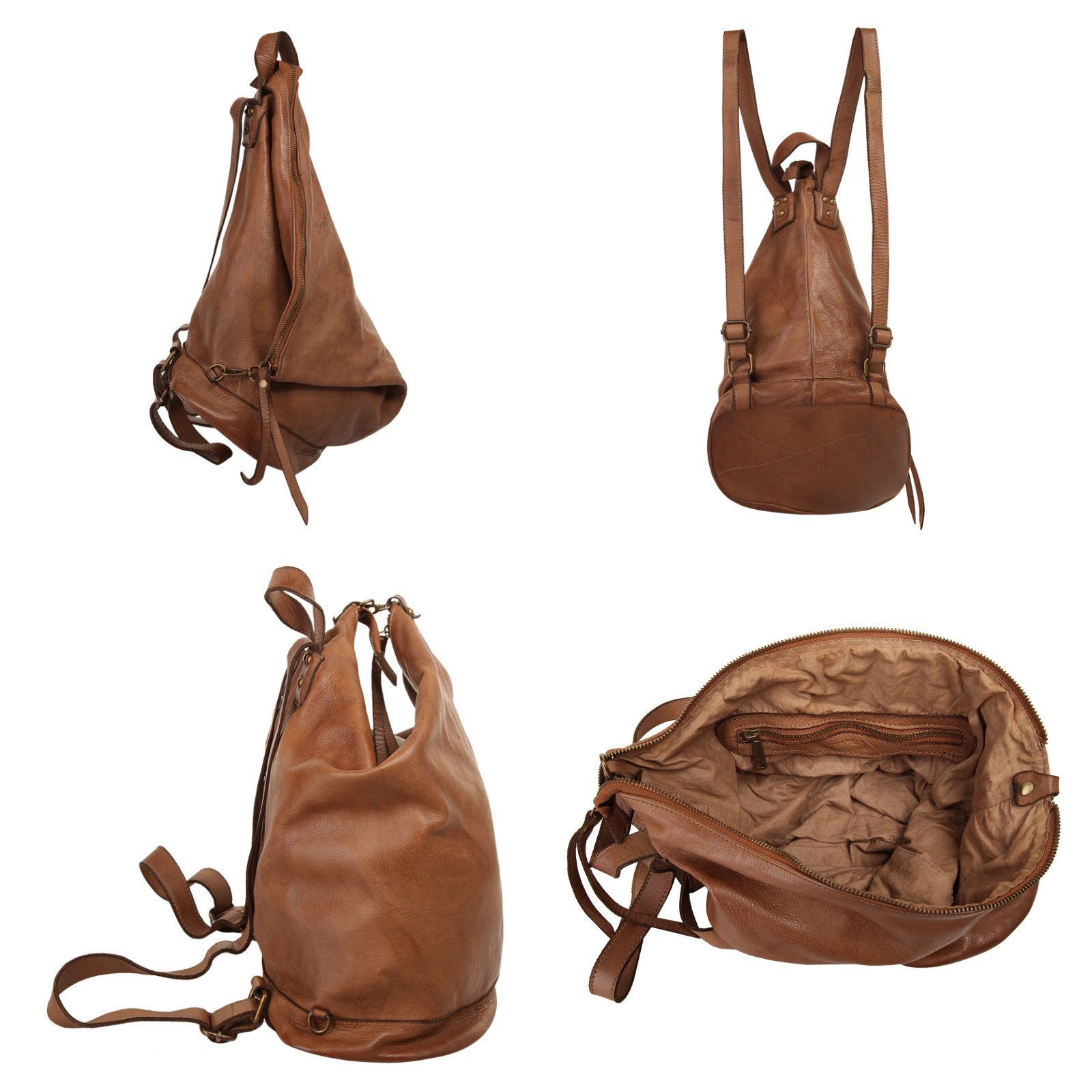 Samantha Look Rugzak echt leer, made in italy