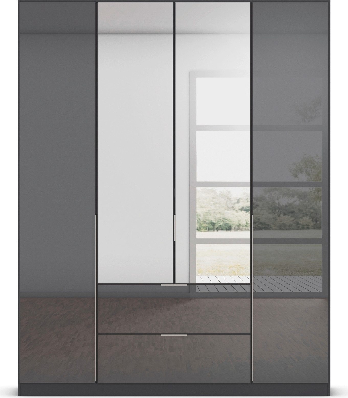 rauch Draaideurkast Kledingkasten kast garderobe AGORDO met glazen front