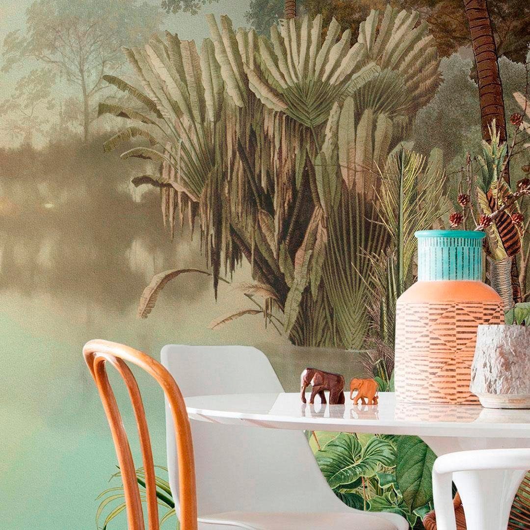 Komar Vliesbehang Digitale print vlies - Lac Tropical - Afmeting 400 x 270 cm