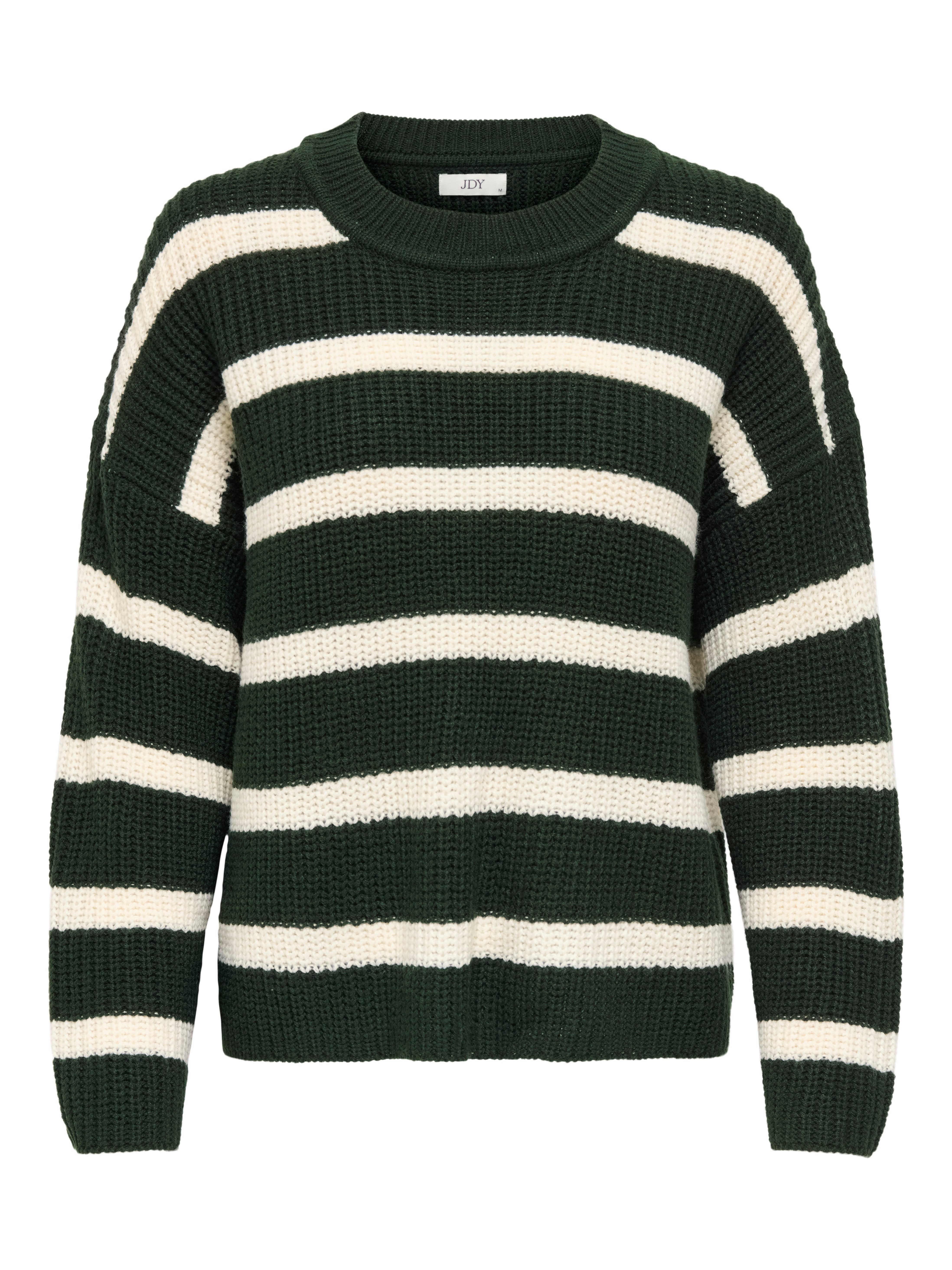 JDY Gebreide trui JUSTY L S STRIPE PULLOVER KNT NOOS