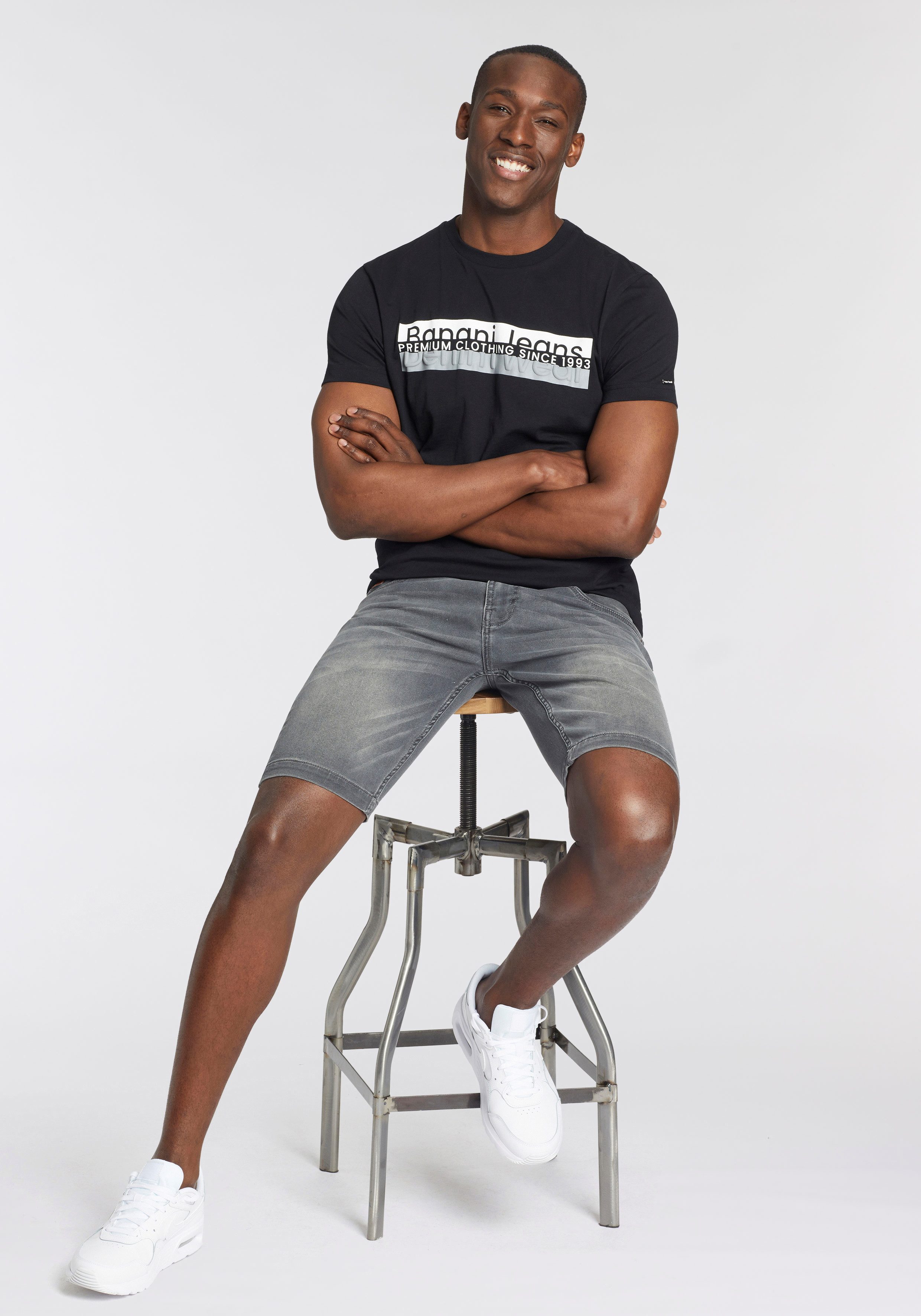 Bruno Banani T-shirt met modieuze frontprint