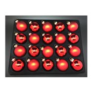 thueringer glasdesign kerstbal (set, 20 stuks) rood