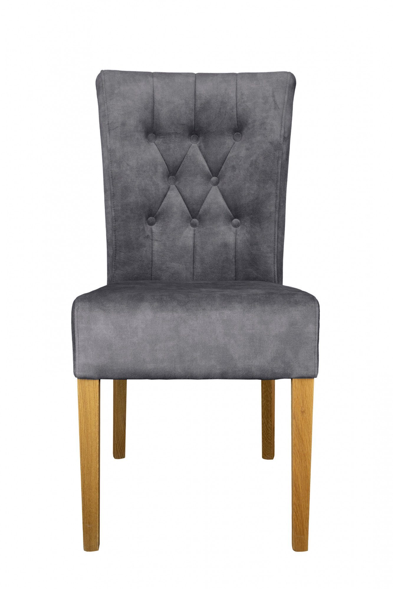 Home affaire Stoel met 4 poten Ravenna Eetkamerstoel met capitonnage (set, 2 stuks)