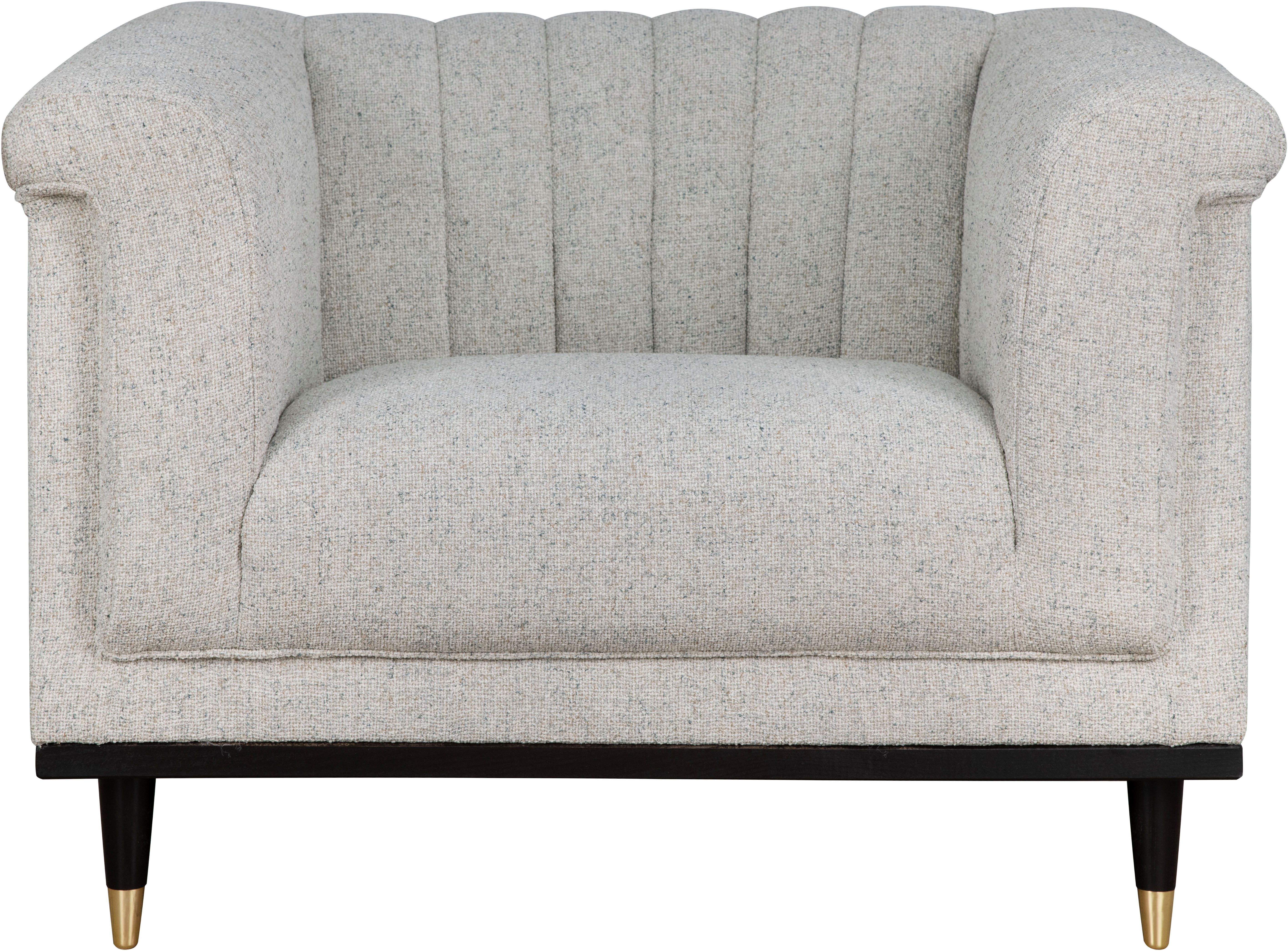 Guido Maria Kretschmer Home&Living Fauteuil Chamby met houten rand onder en stiksels bij de leuning