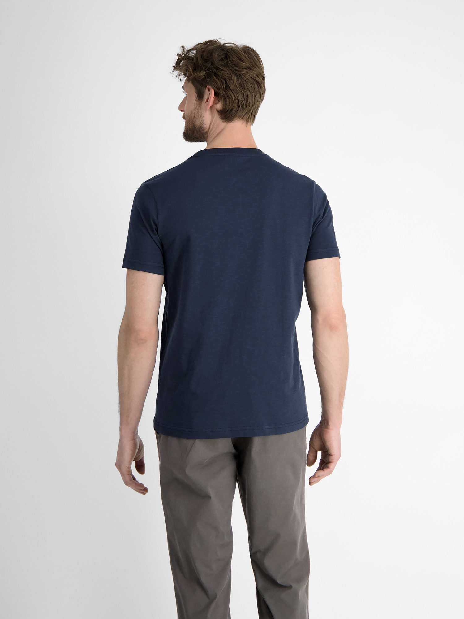 Lerros T-shirt LERROS heren T-shirt met zomerse borstprint