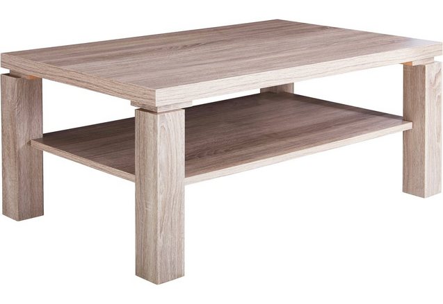 Salontafel in 2 imitatie-houtsoorten Salontafel in 2 imitatie-houtsoorten