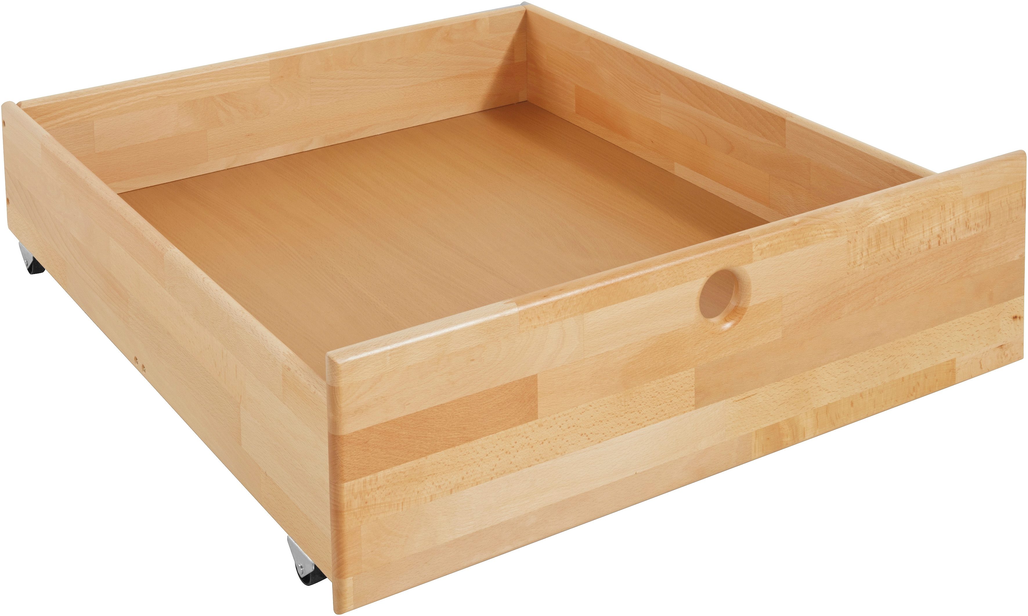 Relita Stapelbed Stefan incl. oprolbaar lattenbodem, met ladder en valbeveiliging, textiel set, beuken