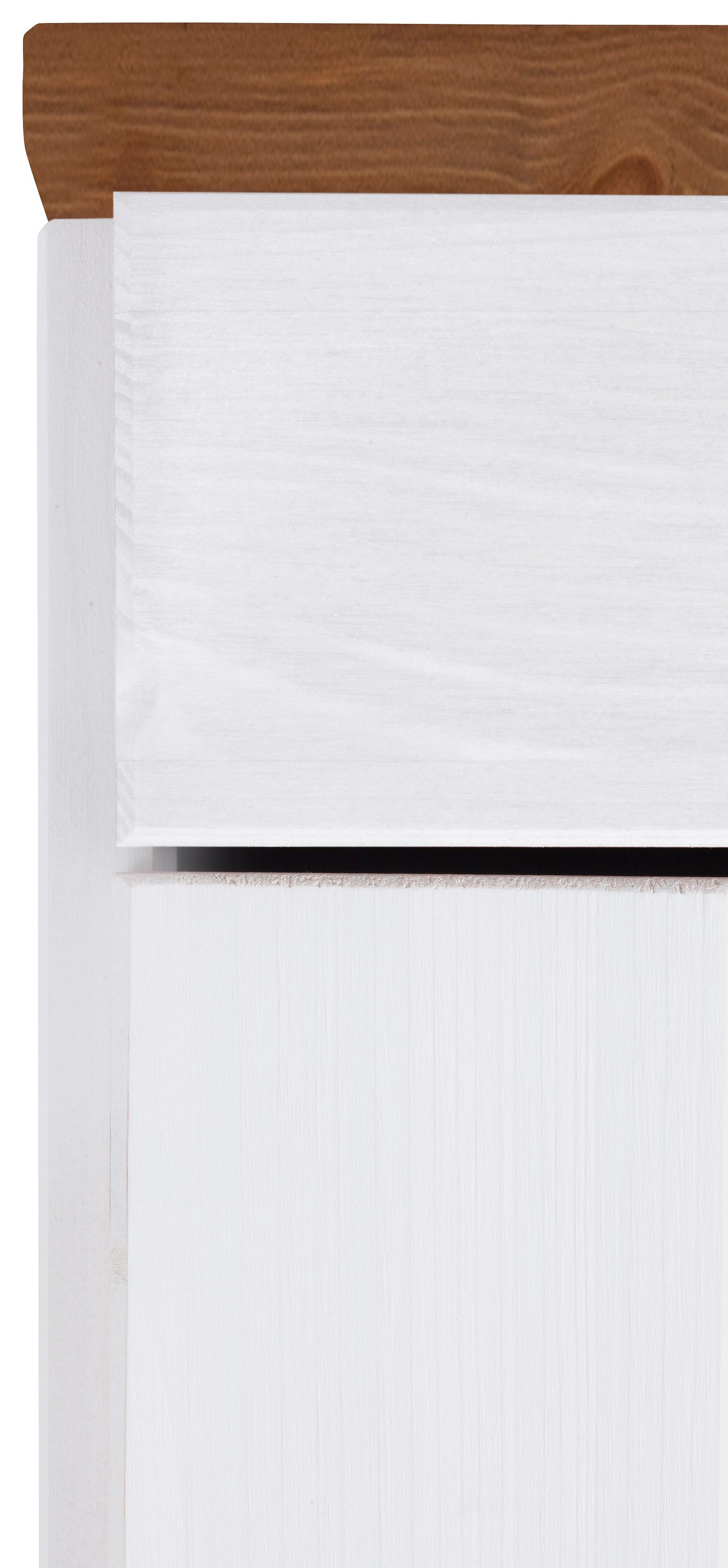 Home affaire Hoge kast Oslo 50 cm breed, in 2 diepten, 2 deuren, 1 lade, van massief grenen