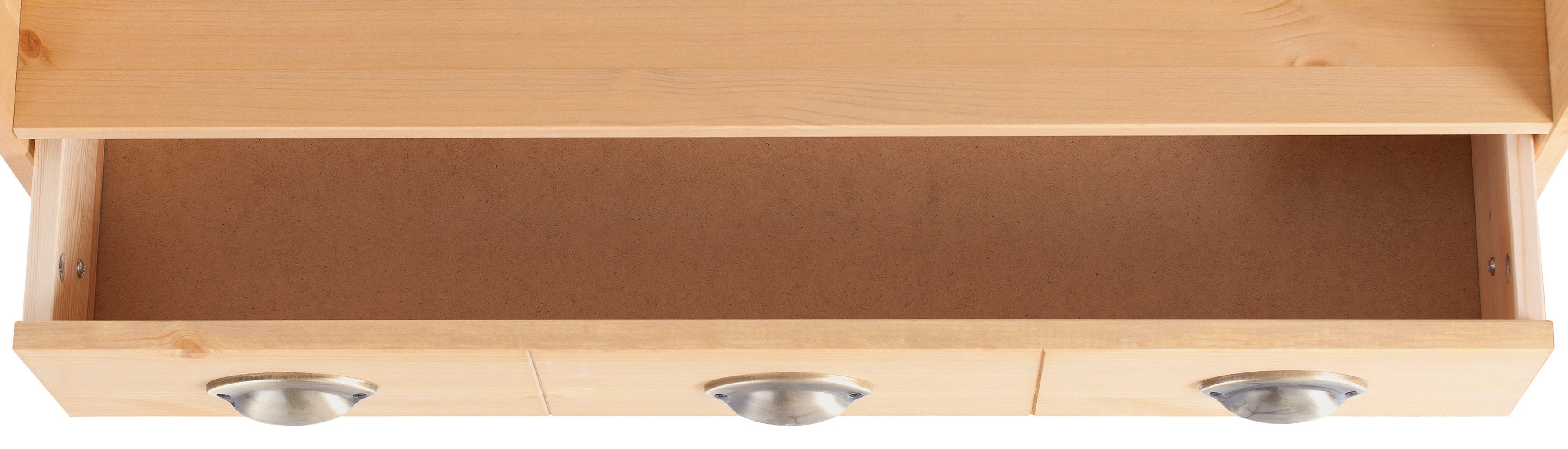 Home affaire Hangrekje Oslo 75 cm breed, van massief grenen, 1 brede lade, metalen grepen