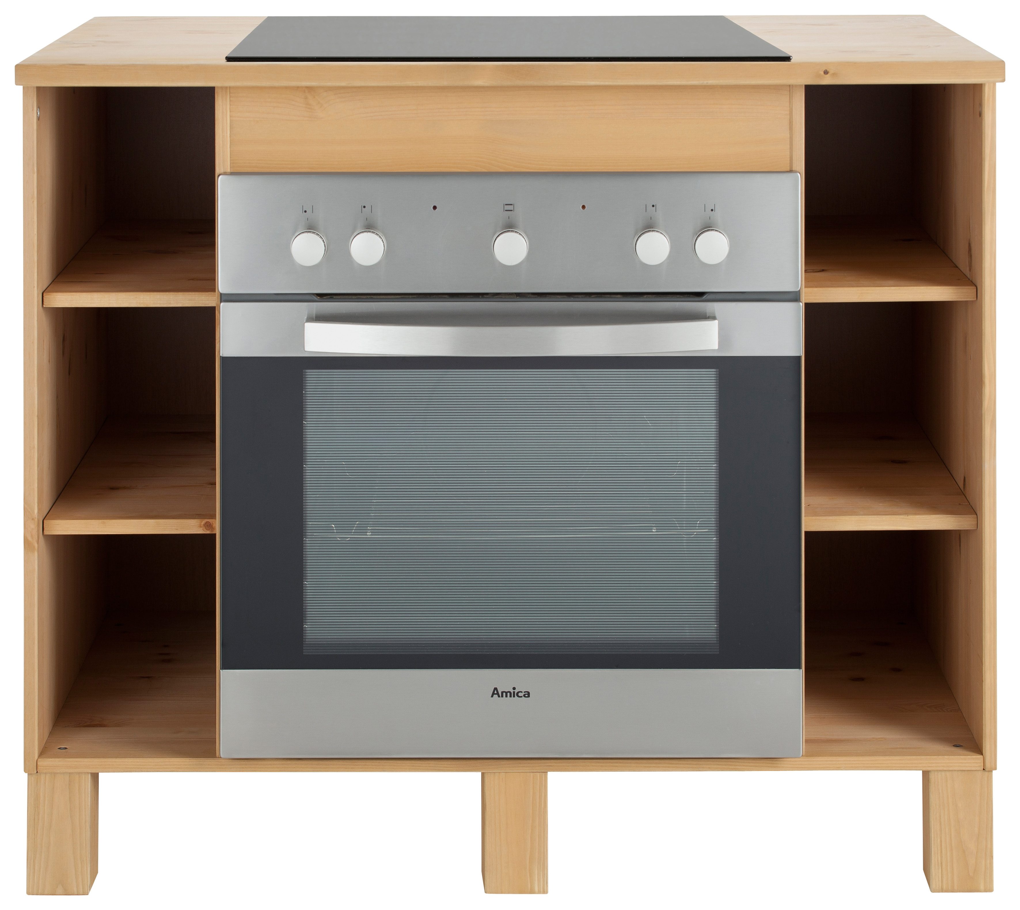 Home affaire Ombouwkast voor oven Oslo 100 cm breed, in 2 diepten, massief grenen, met 23 mm werkblad