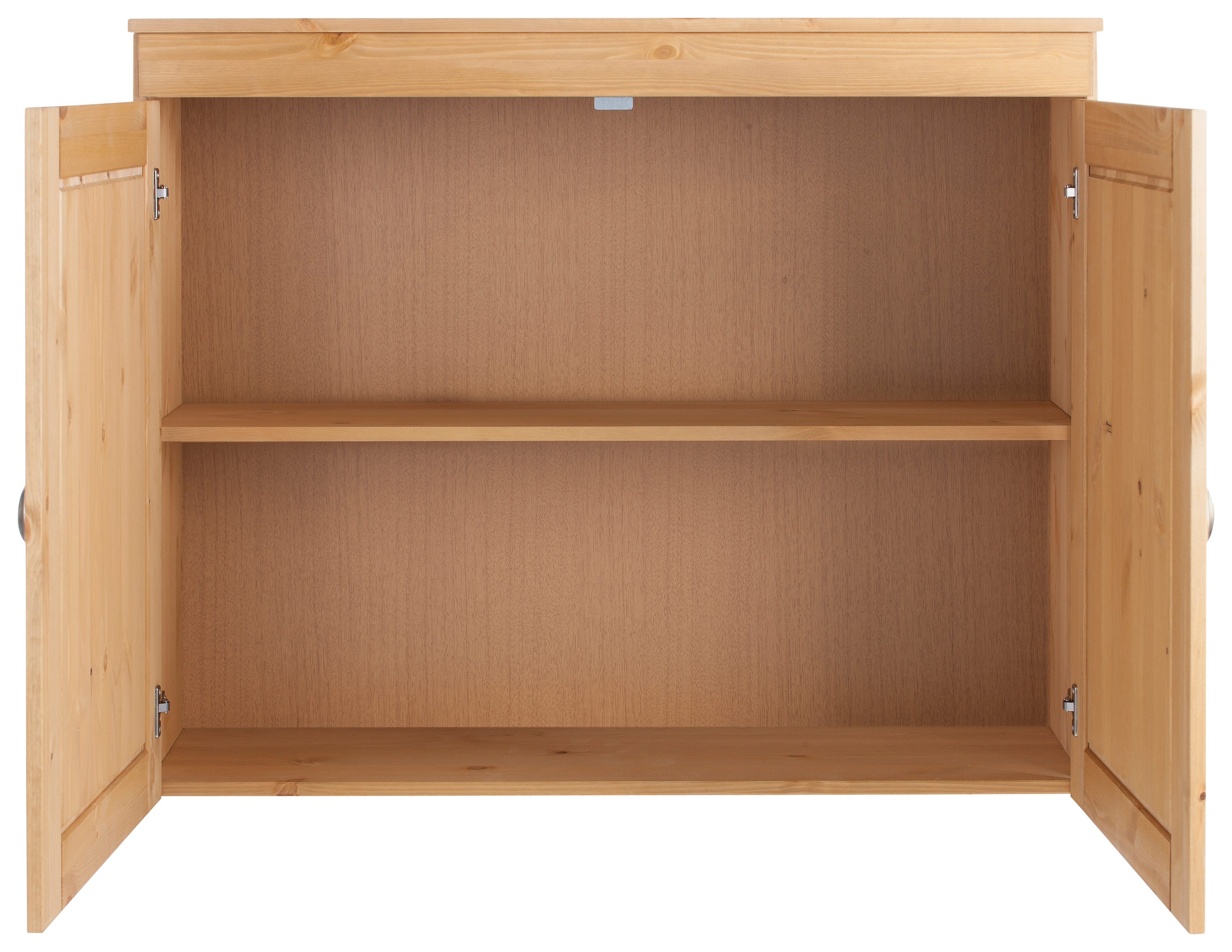 Home affaire Hangend kastje Oslo 100 cm breed, massief grenen, 2 deuren, metalen grepen, landhuis-look