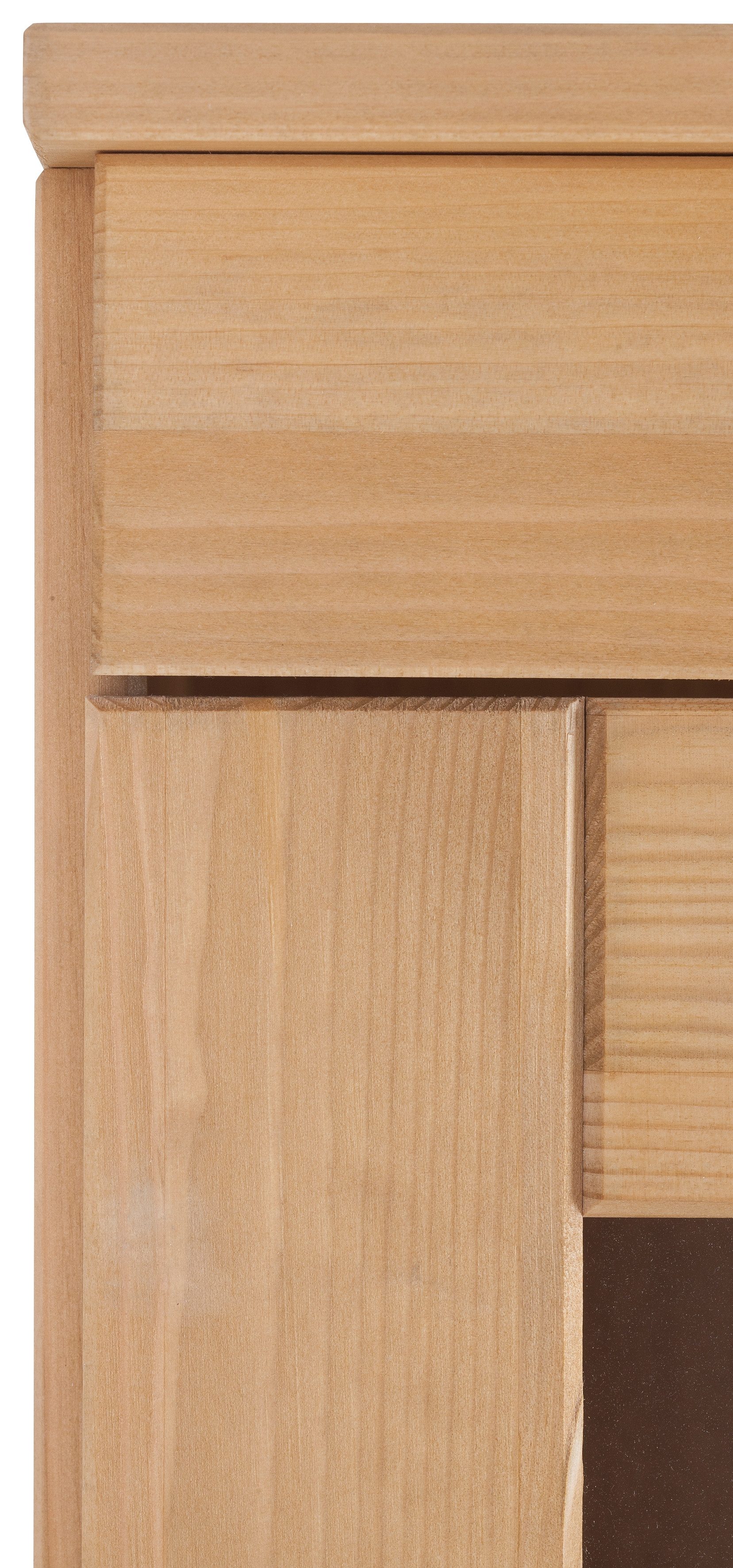 Home affaire Hangend kastje met glasdeur Oslo 100 cm breed, van massief grenen, met 2 glasdeuren, metalen grepen