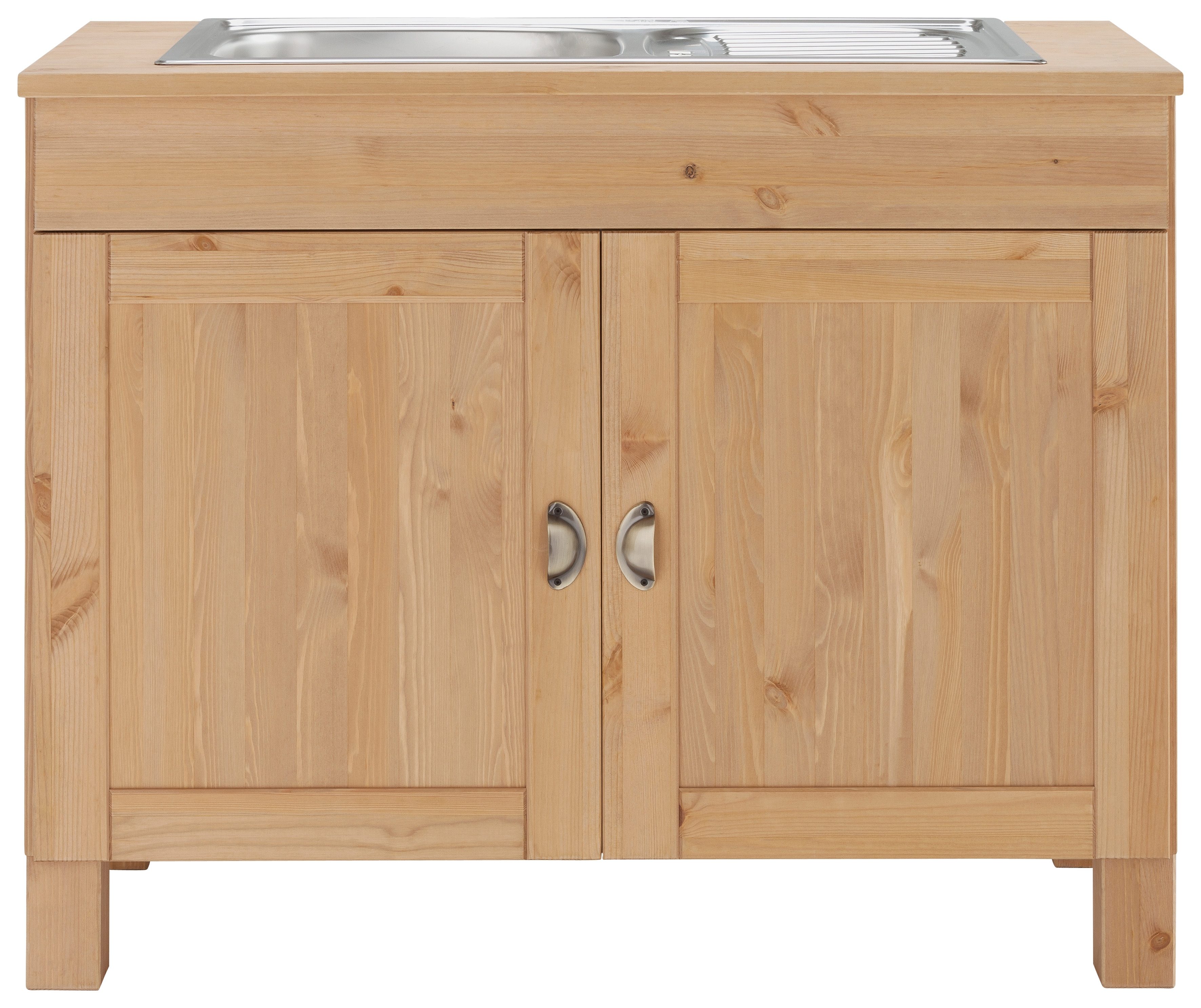 Home affaire Gootsteenkast Oslo 100 cm breed, in 2 diepten, inclusief inbouwspoelbak van edelstaal