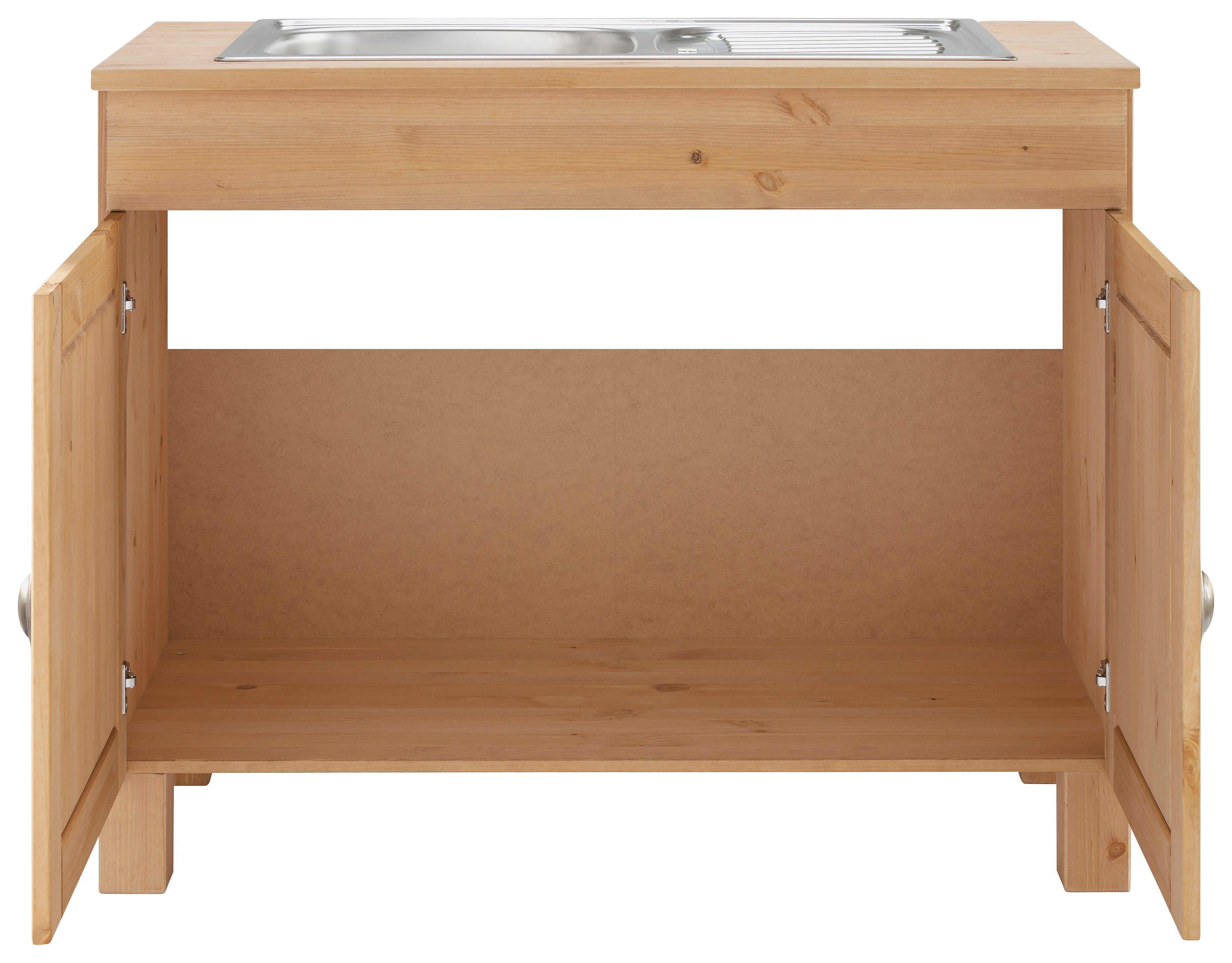 Home affaire Gootsteenkast Oslo 100 cm breed, in 2 diepten, inclusief inbouwspoelbak van edelstaal