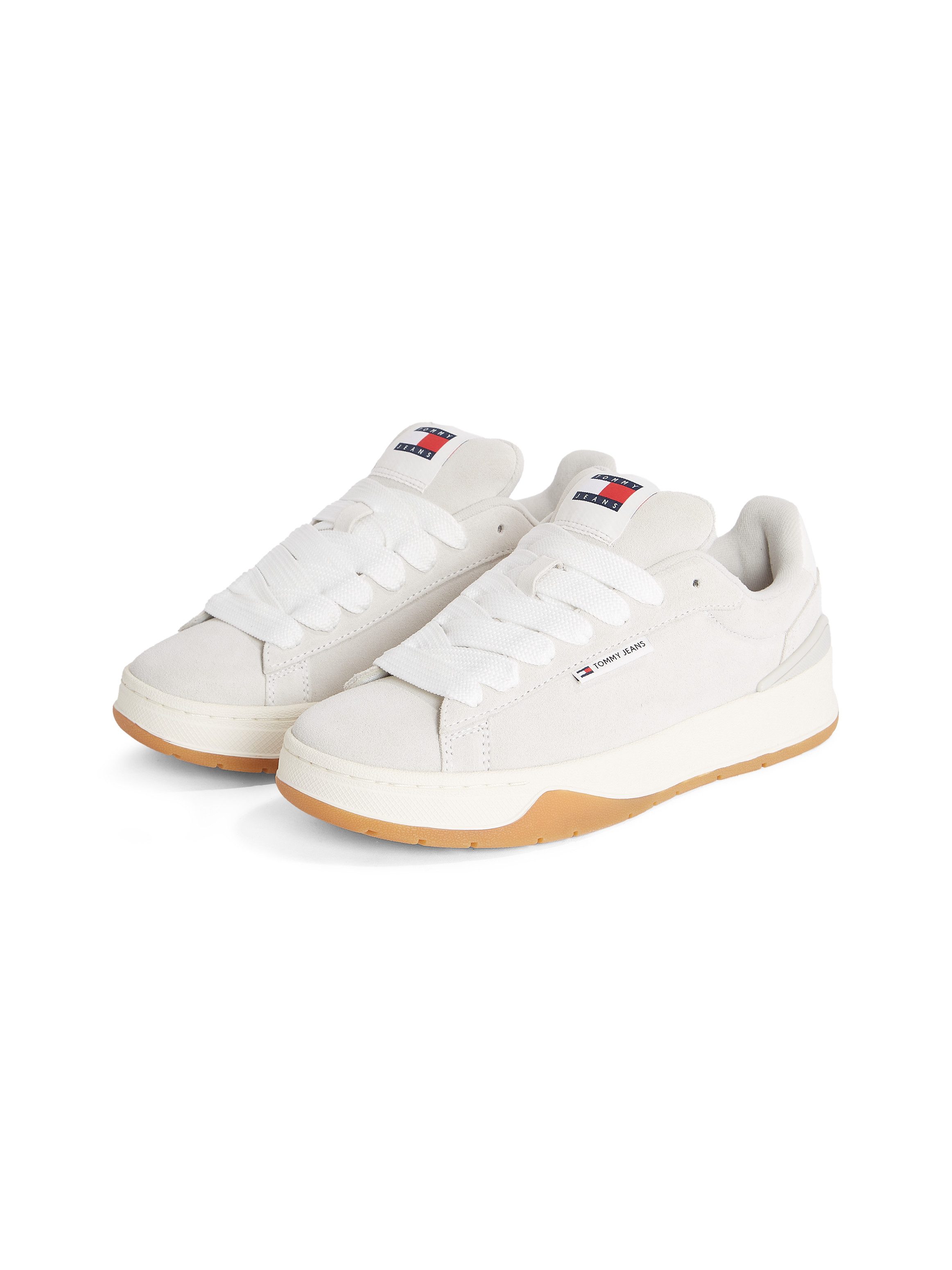 TOMMY JEANS Plateausneakers TJW SKATE SNEAKER , vrijetijdsschoen, halfschoen, veterschoen met gepolsterde schacht