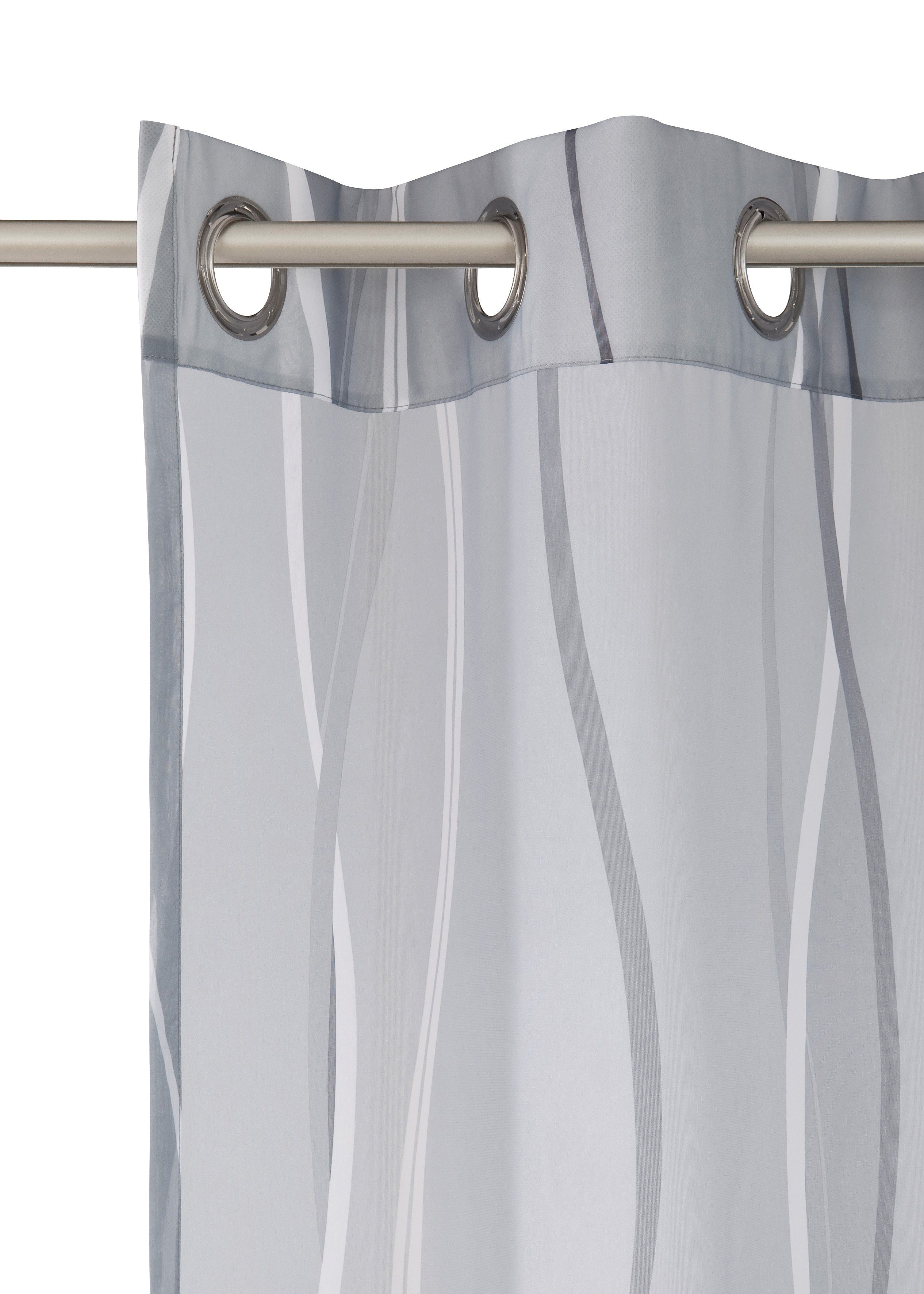 my home Gordijn Dimona set van 2, transparant, voile, polyester (2 stuks)