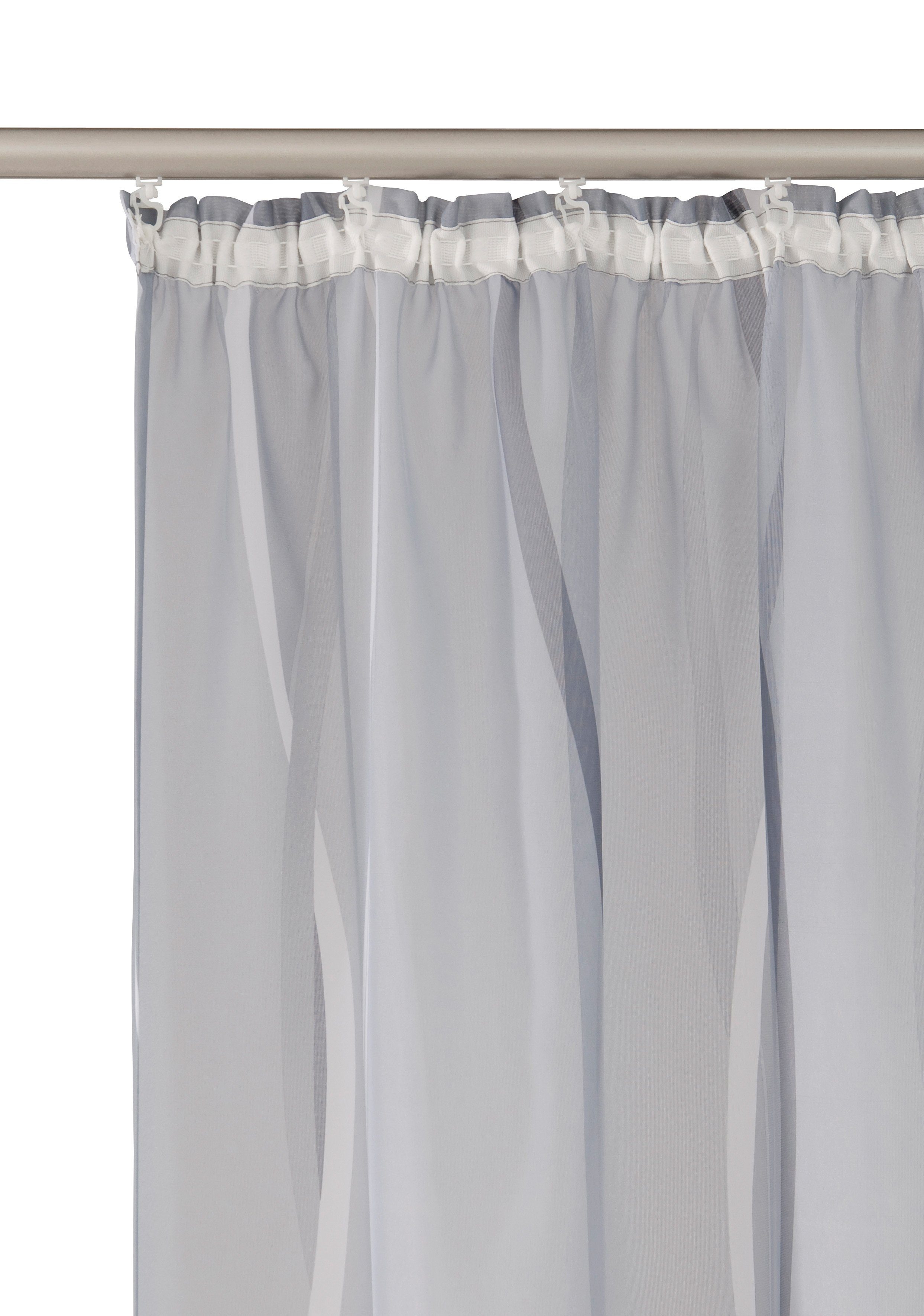 my home Gordijn Dimona set van 2, transparant, voile, polyester (2 stuks)