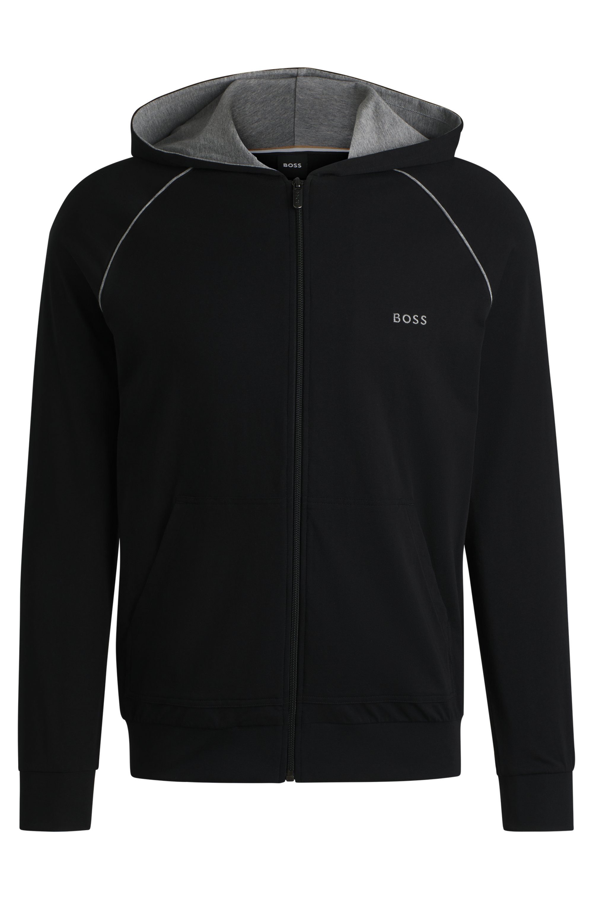 BOSS Capuchonsweatvest Mix&Match Jacket H met boss-borduursel op de borst