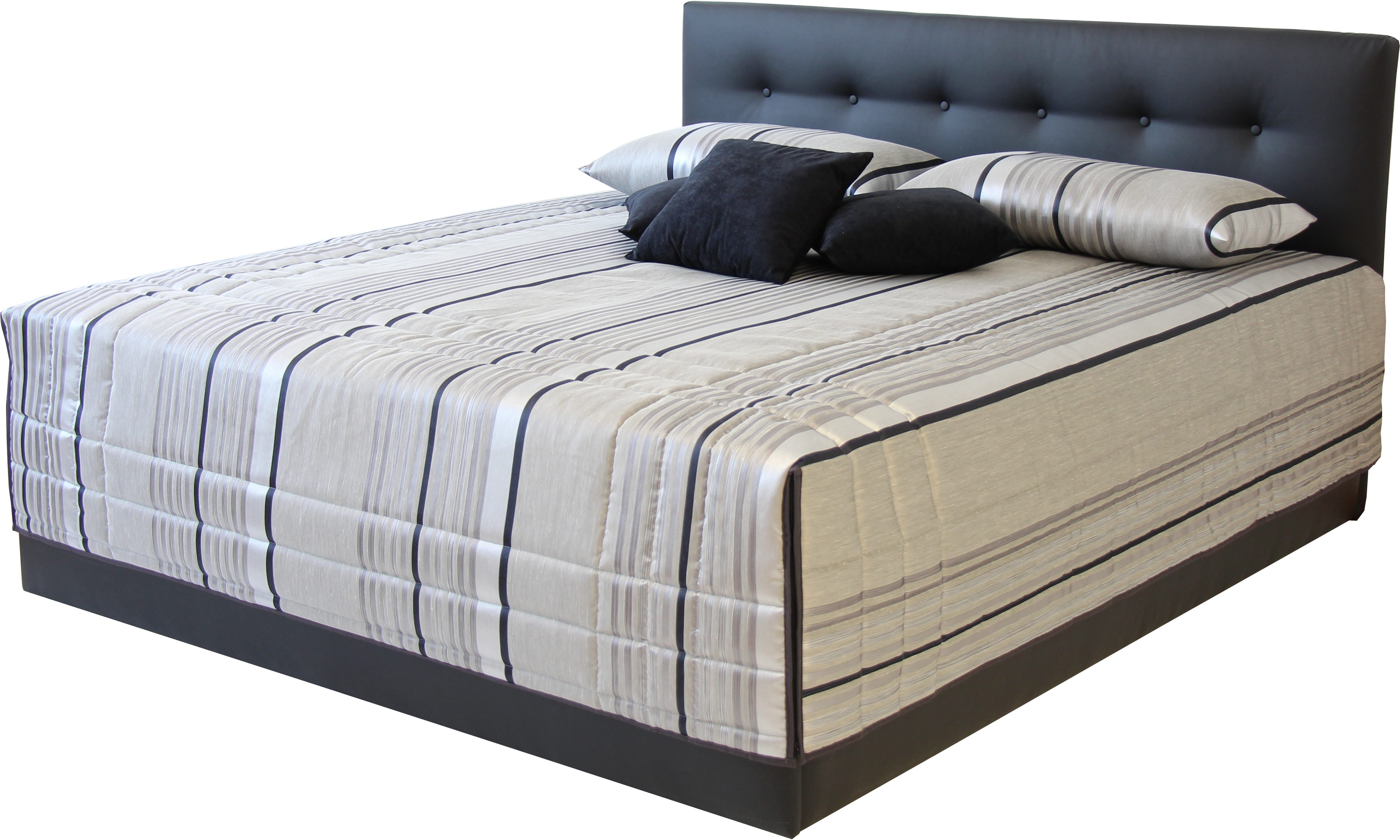 Westfalia Polsterbetten Gestoffeerd bed Ravenna met bedkist bij uitvoering met matras bedden maat 150 cm x 210 cm x 42 cm zwart