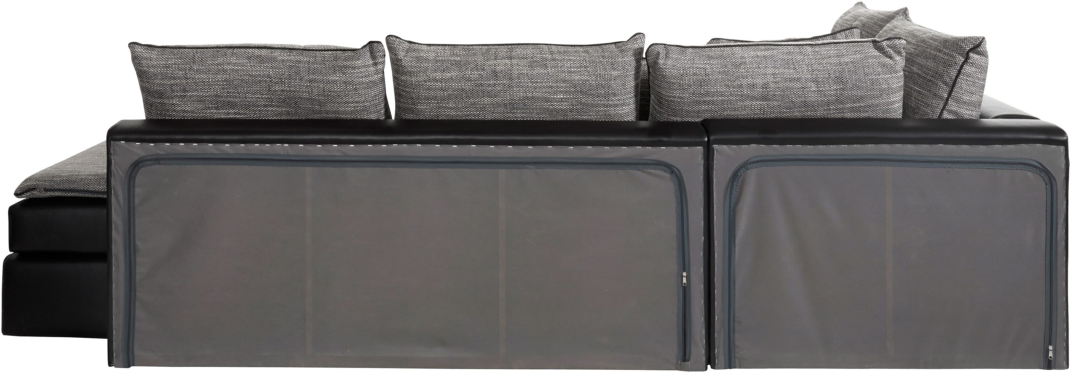 INOSIGN Hoekbank Boxspringbed Night & Day L-vorm met permanente slaapfunctie zonder armleuningen