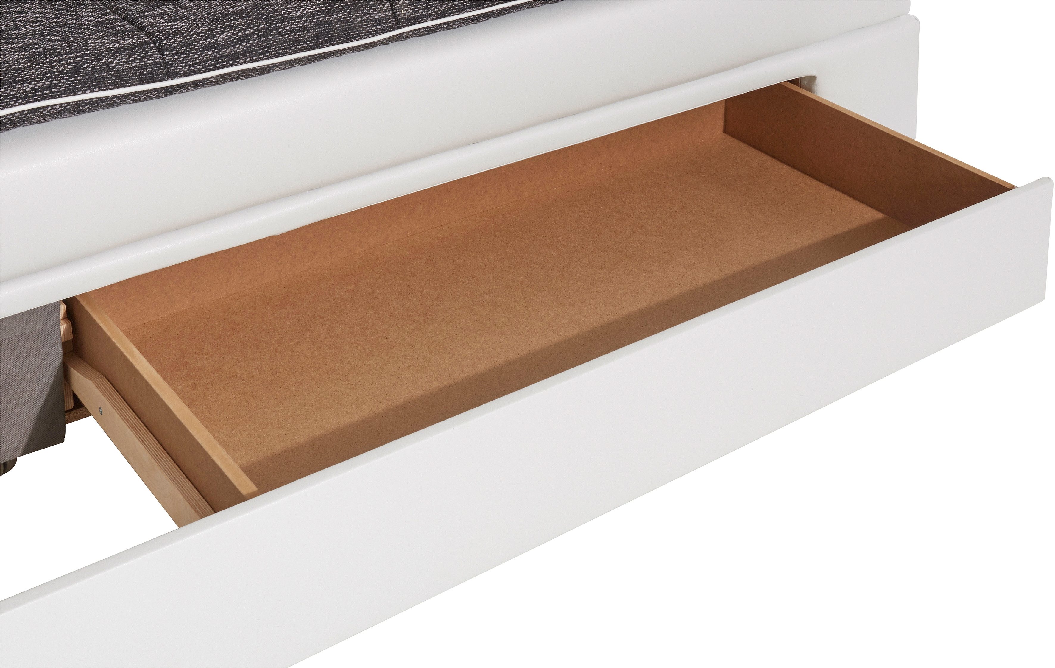 INOSIGN Hoekbank Boxspringbed Night & Day L-vorm met permanente slaapfunctie zonder armleuningen