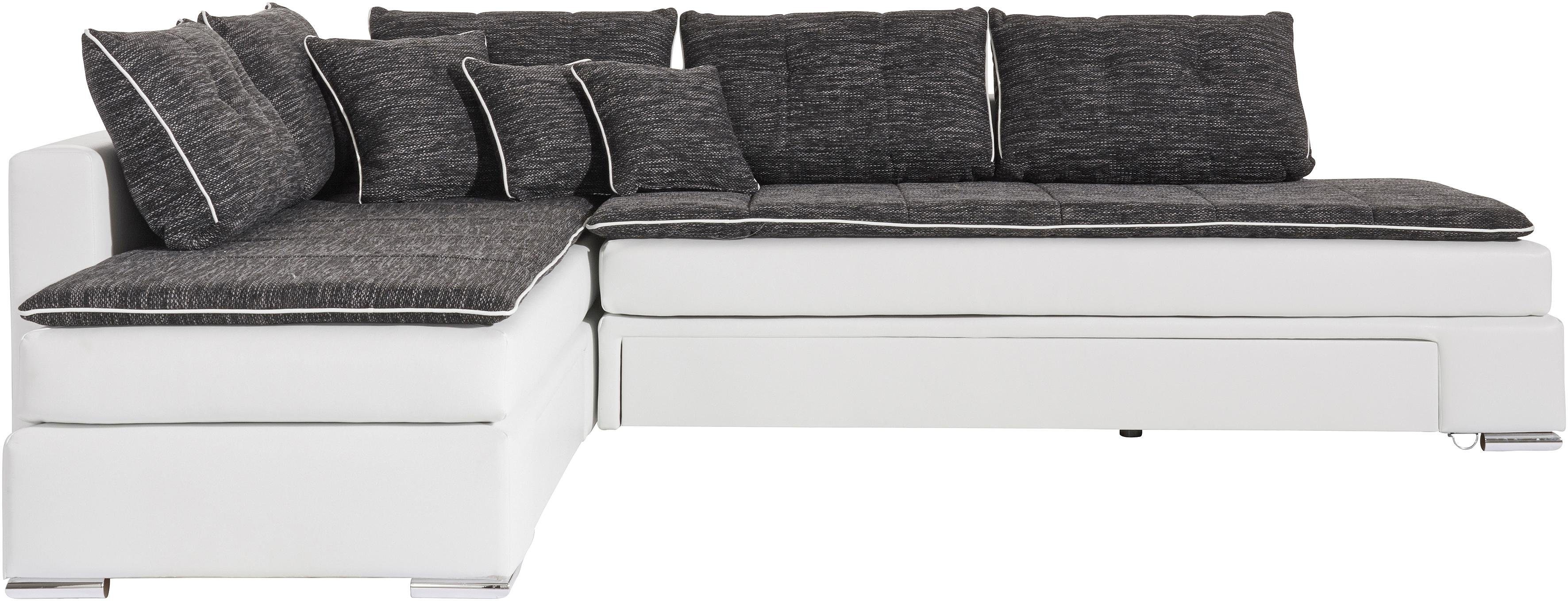 INOSIGN Hoekbank Boxspringbed Night & Day L-vorm met permanente slaapfunctie zonder armleuningen