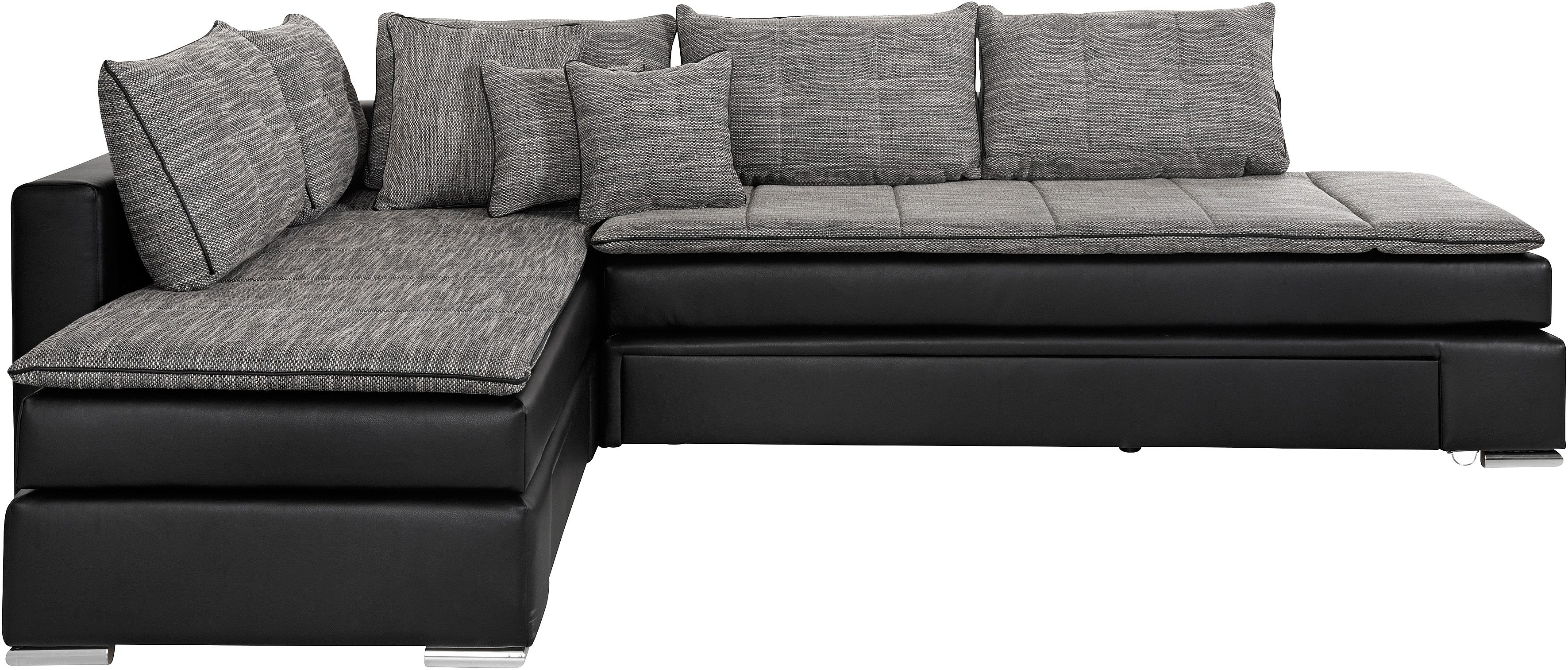 INOSIGN Hoekbank Boxspringbed Night & Day L-vorm met permanente slaapfunctie zonder armleuningen