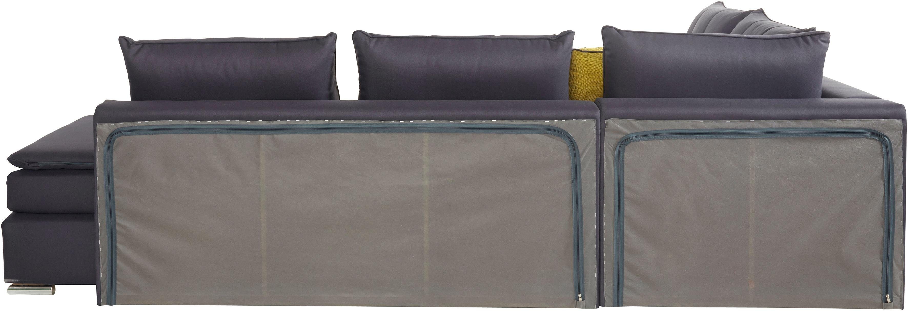 INOSIGN Hoekbank Boxspringbed Night & Day L-vorm met permanente slaapfunctie zonder armleuningen