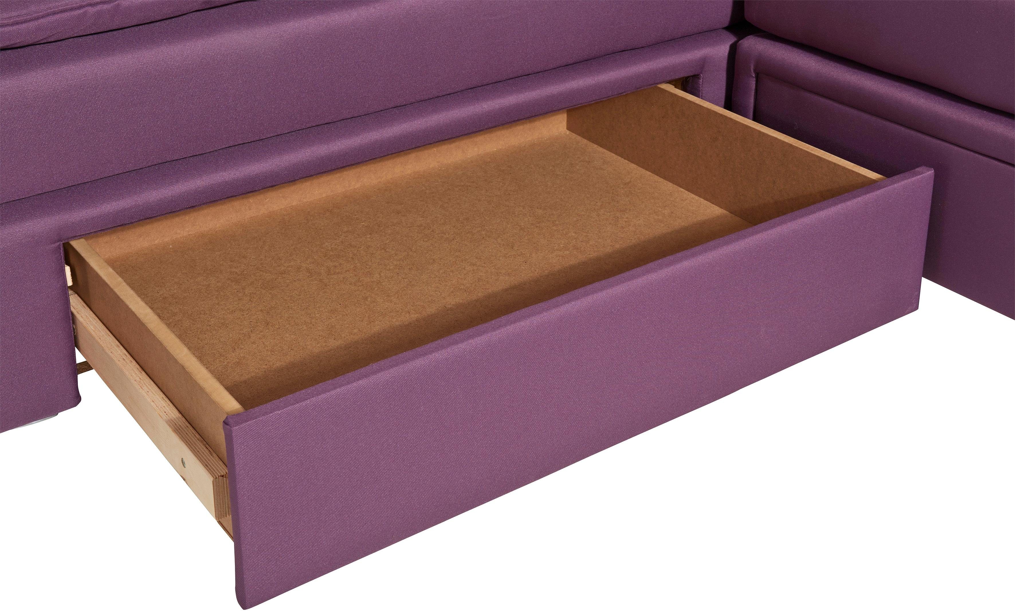 INOSIGN Hoekbank Boxspringbed Night & Day L-vorm met permanente slaapfunctie zonder armleuningen