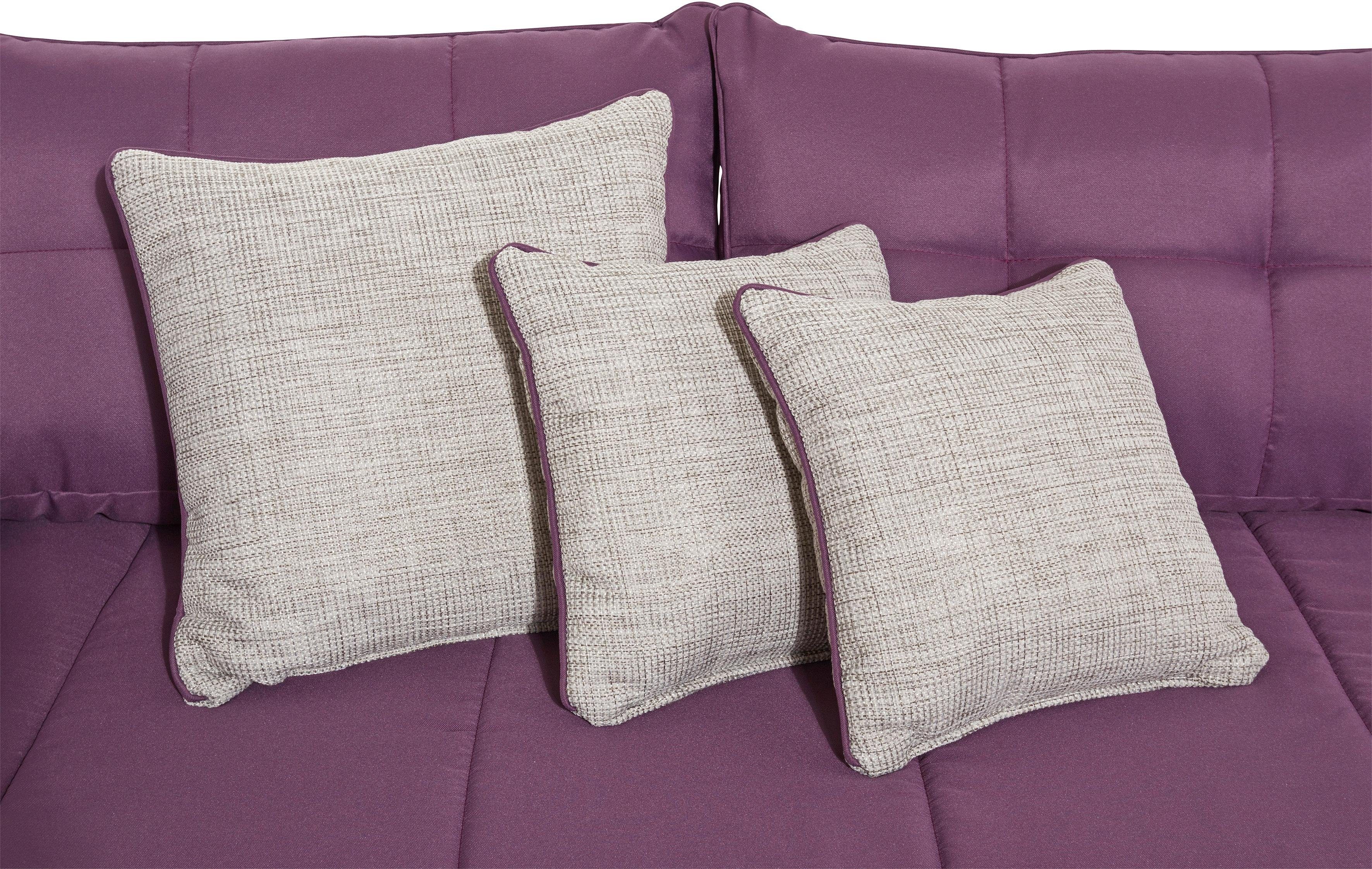 INOSIGN Hoekbank Boxspringbed Night & Day L-vorm met permanente slaapfunctie zonder armleuningen