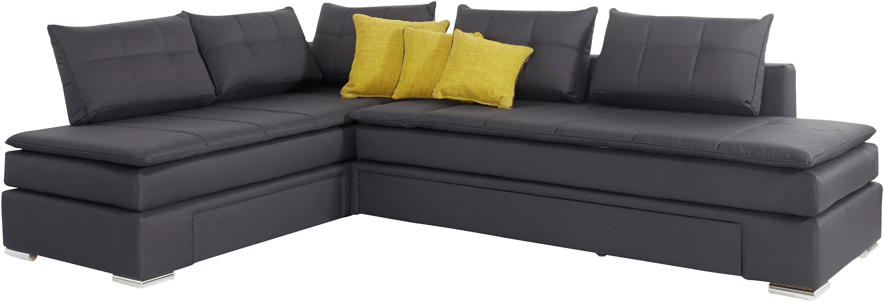 INOSIGN Hoekbank Boxspringbed Night & Day L-vorm met permanente slaapfunctie zonder armleuningen