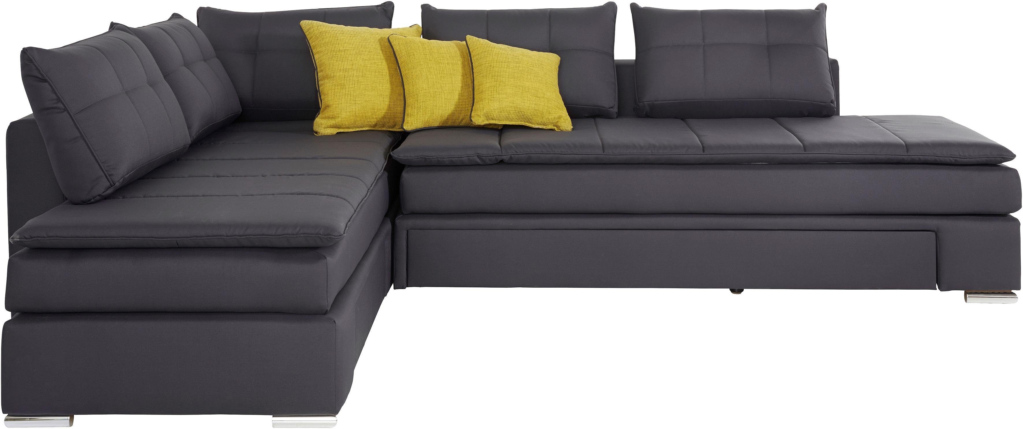 INOSIGN Hoekbank Boxspringbed Night & Day L-vorm met permanente slaapfunctie zonder armleuningen