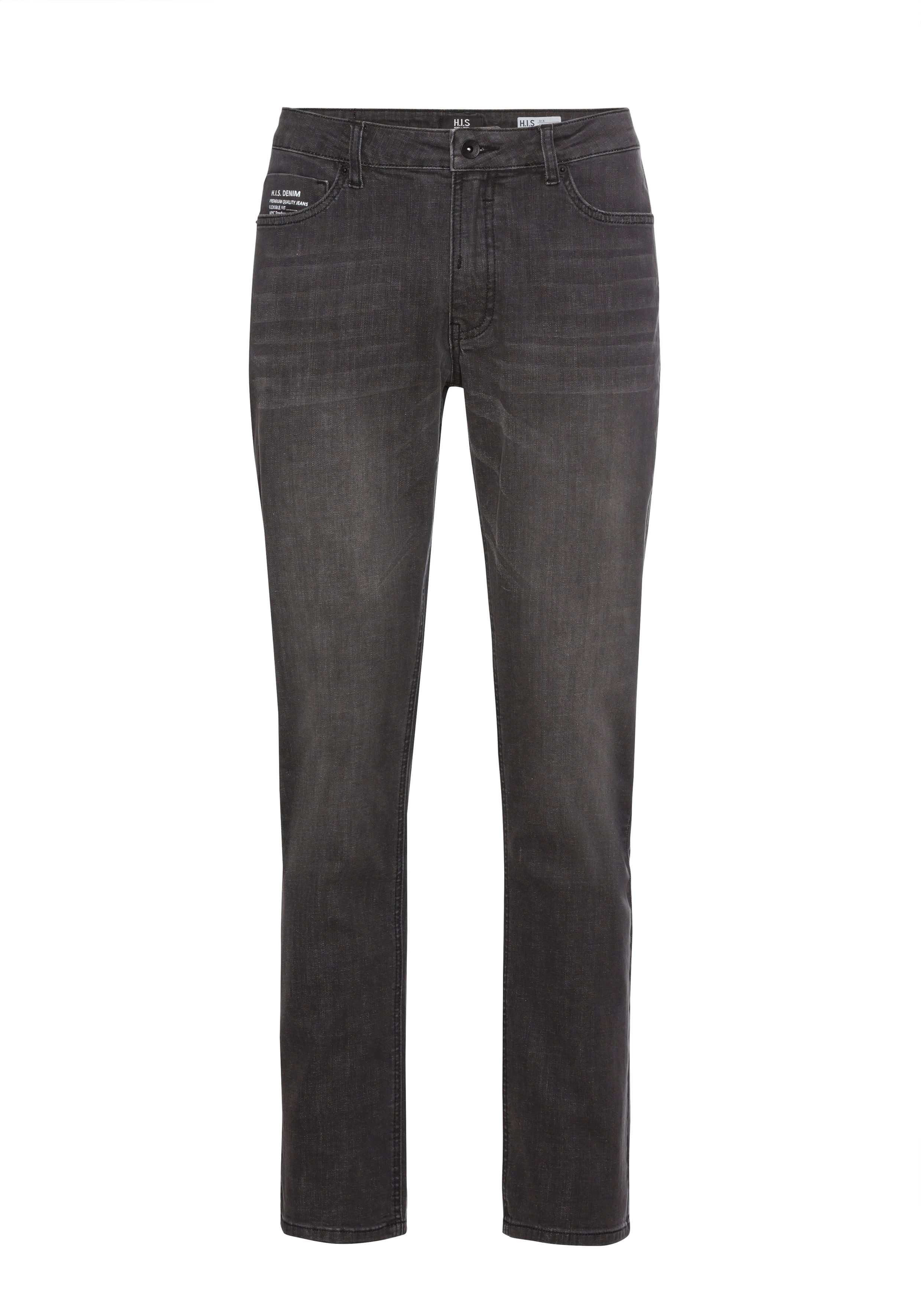 H.I.S Straight jeans DIX rechte pasvorm lage taille used-wassing