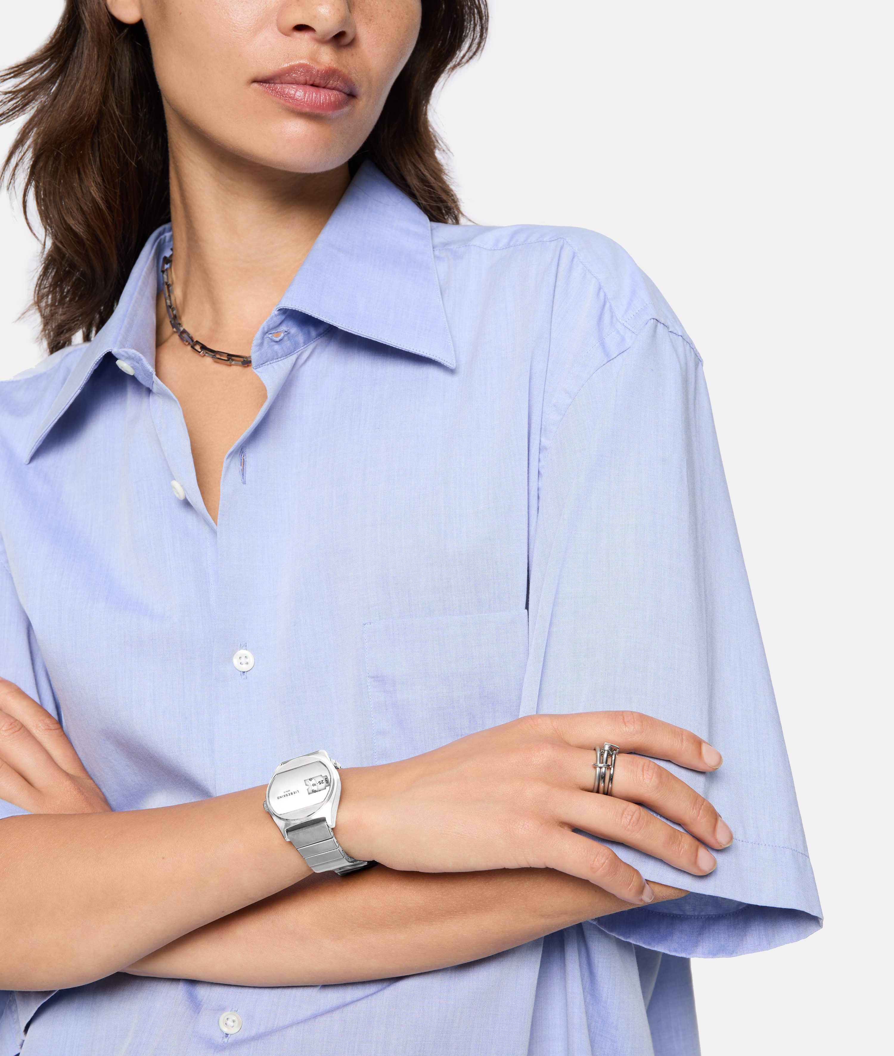 Liebeskind Berlin Kwartshorloge Vinyl Vision Horloge, dameshorloge, stalen band, analoog