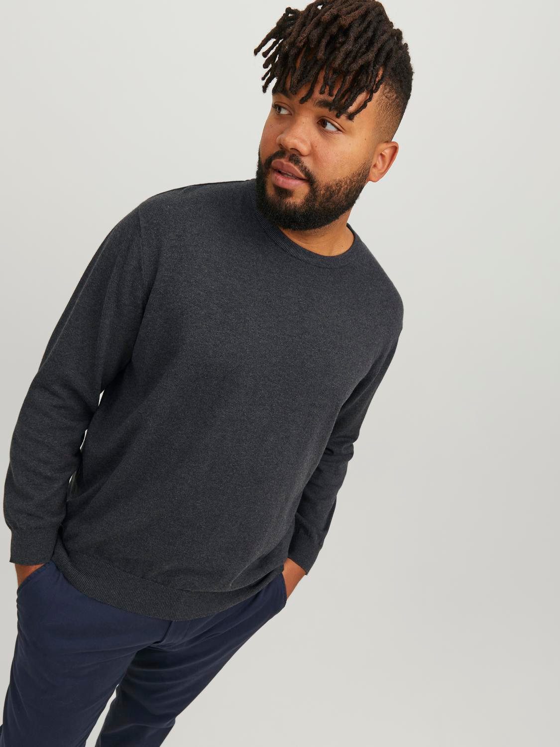 Jack & Jones PlusSize Gebreide trui JJEBASIC KNIT CREW NECK NOOS PLS