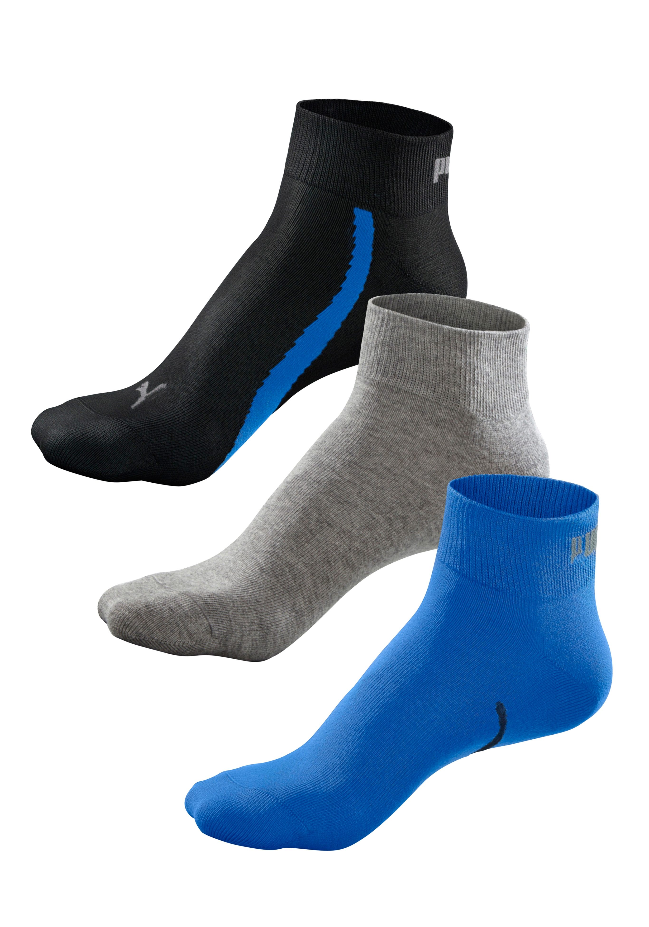 PUMA Korte sokken PUMA UNISEX LIFESTYLE QUARTER 3P (3 paar, 3 paar)